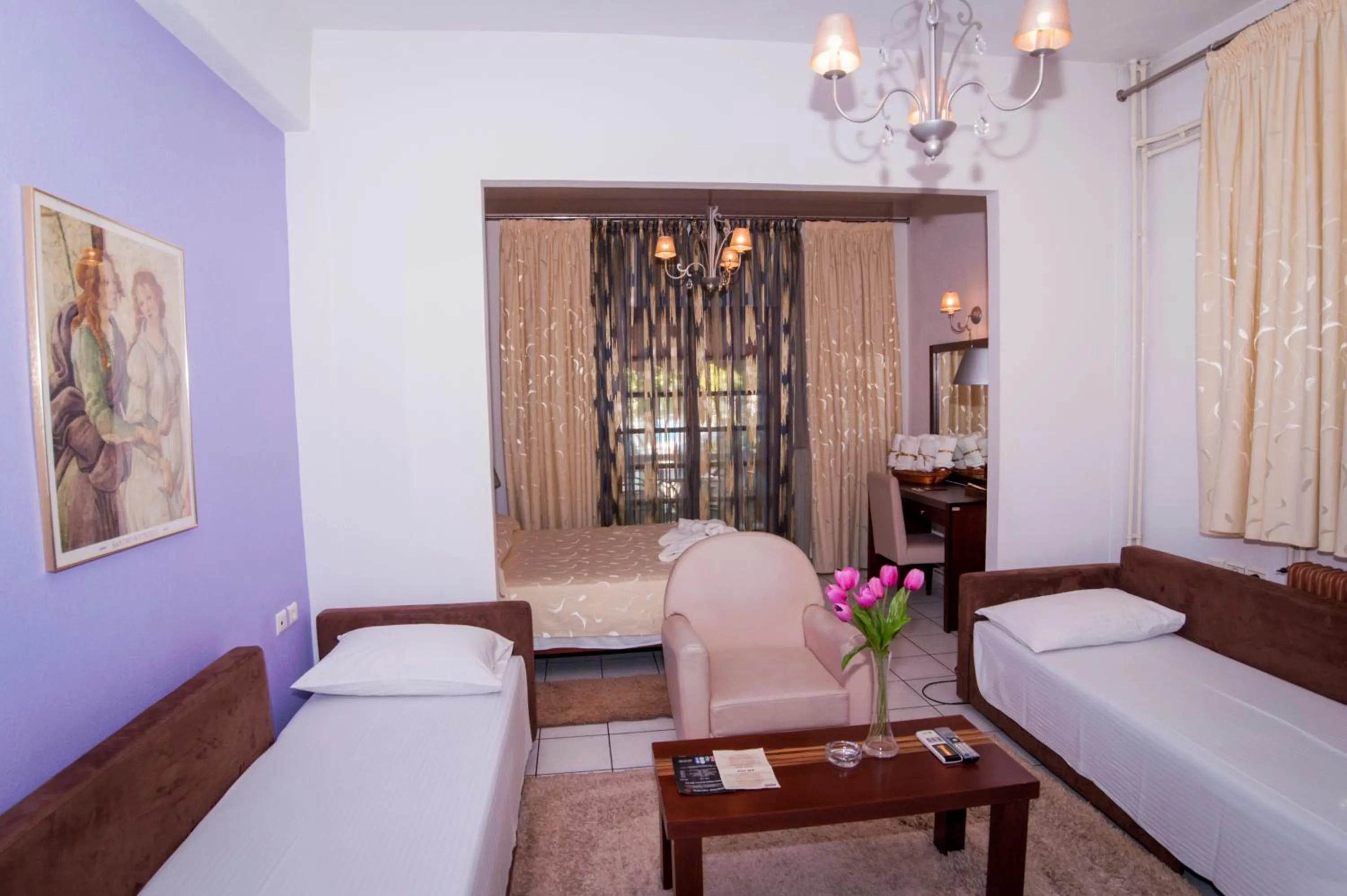 Bed in Krikonis Hotel