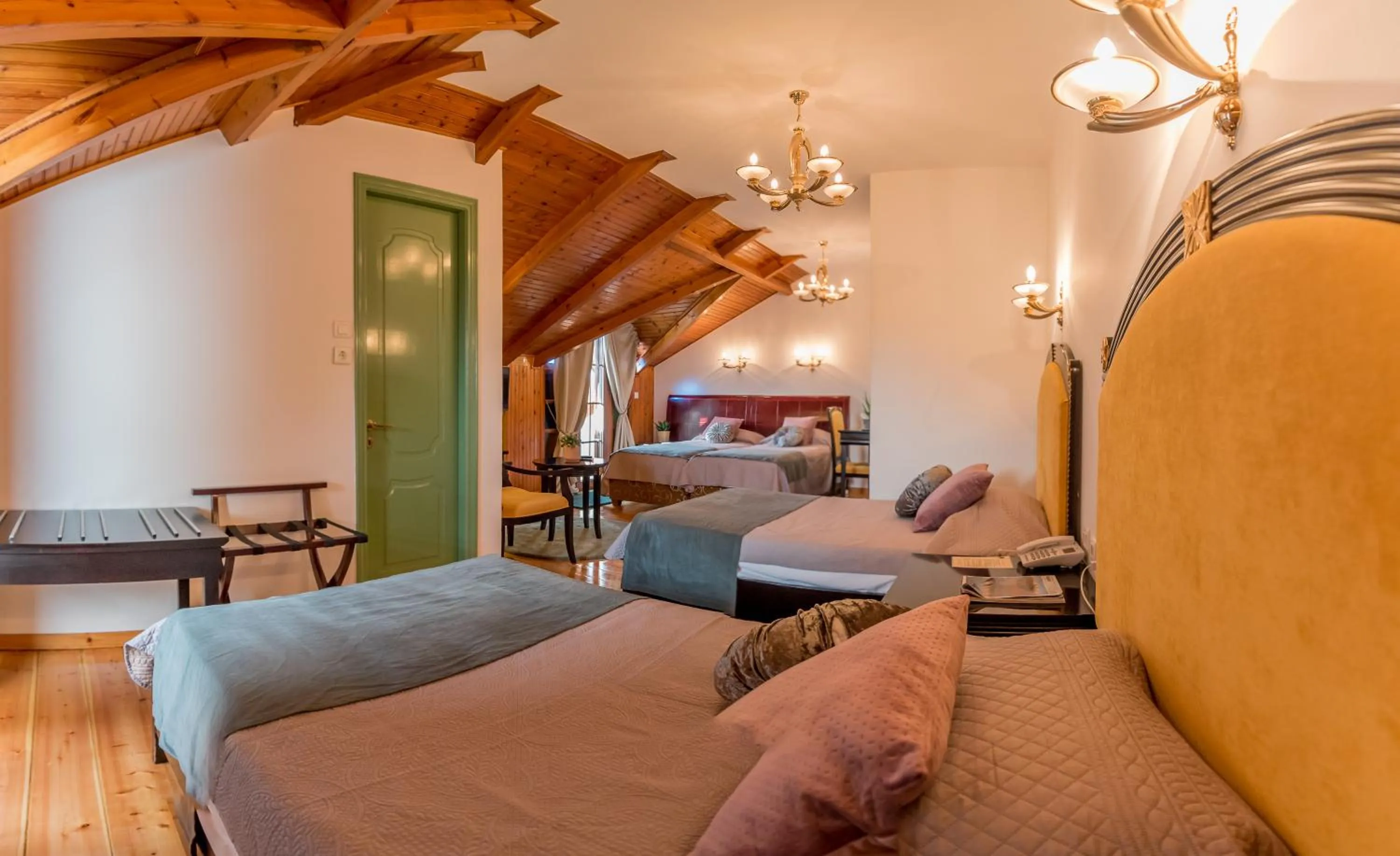 Bed in Krikonis Hotel