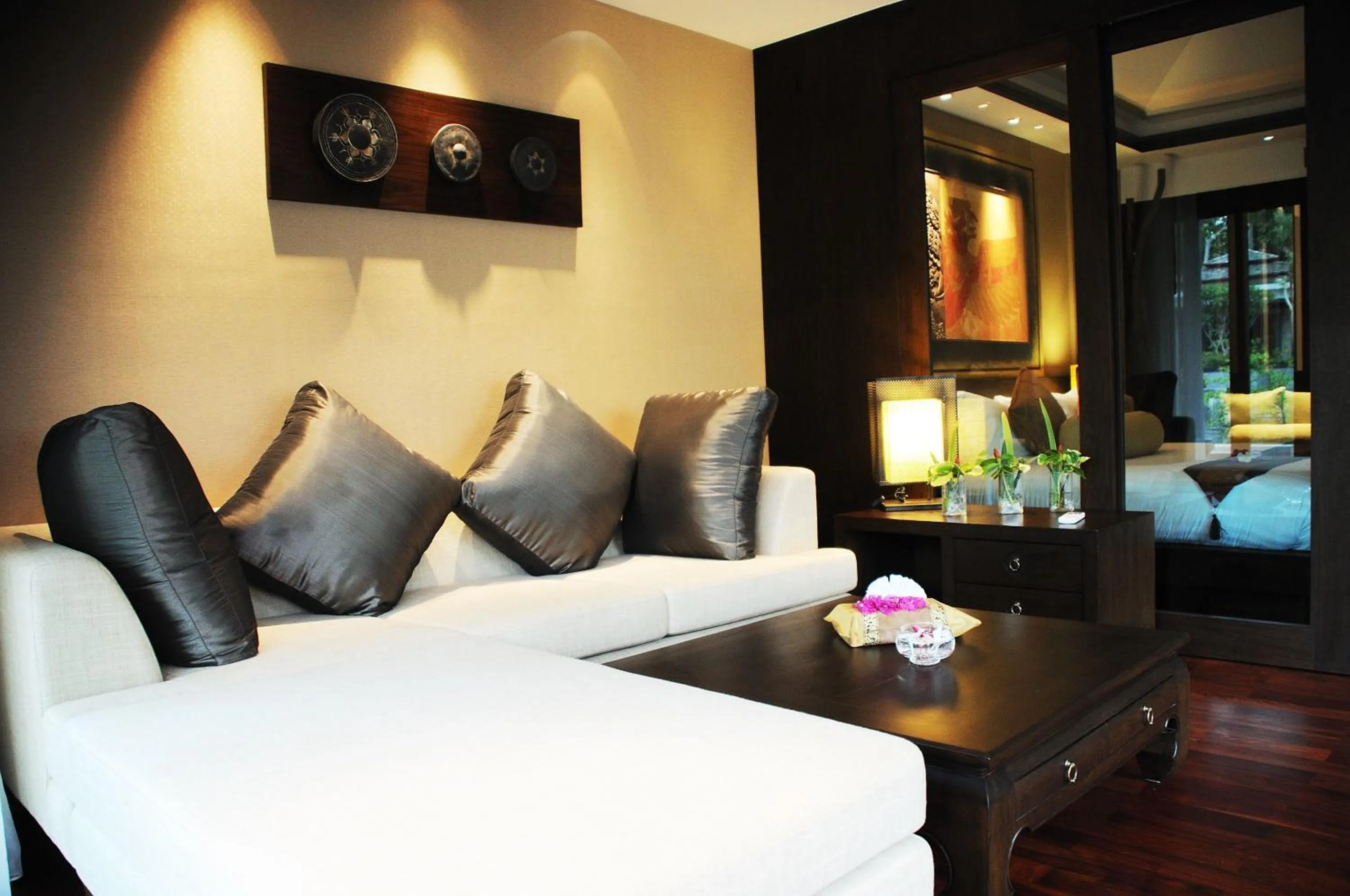 Living room, Bed in Niramaya Villa & Wellness