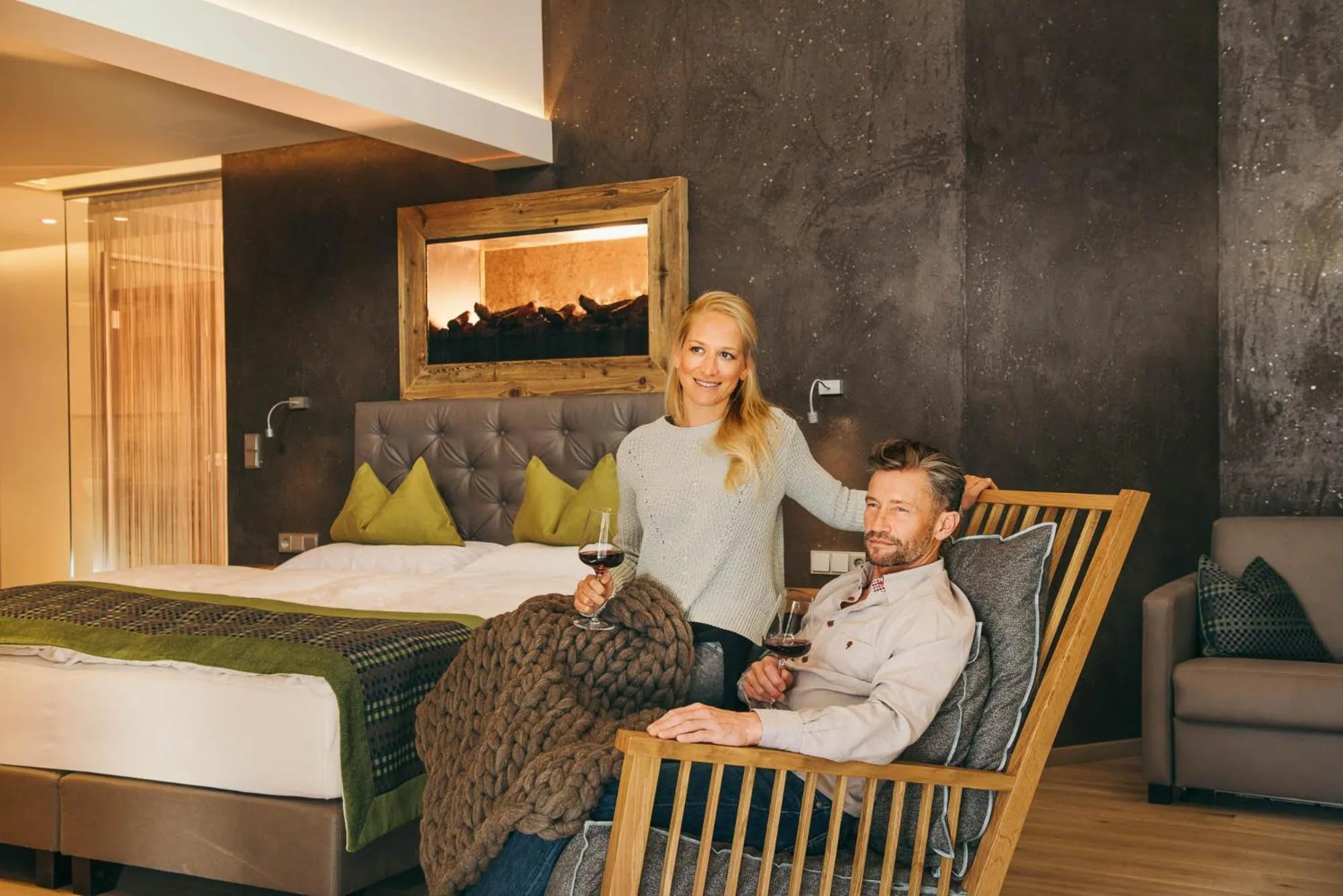 People, Bed in Premium Activehotel Bergkönig