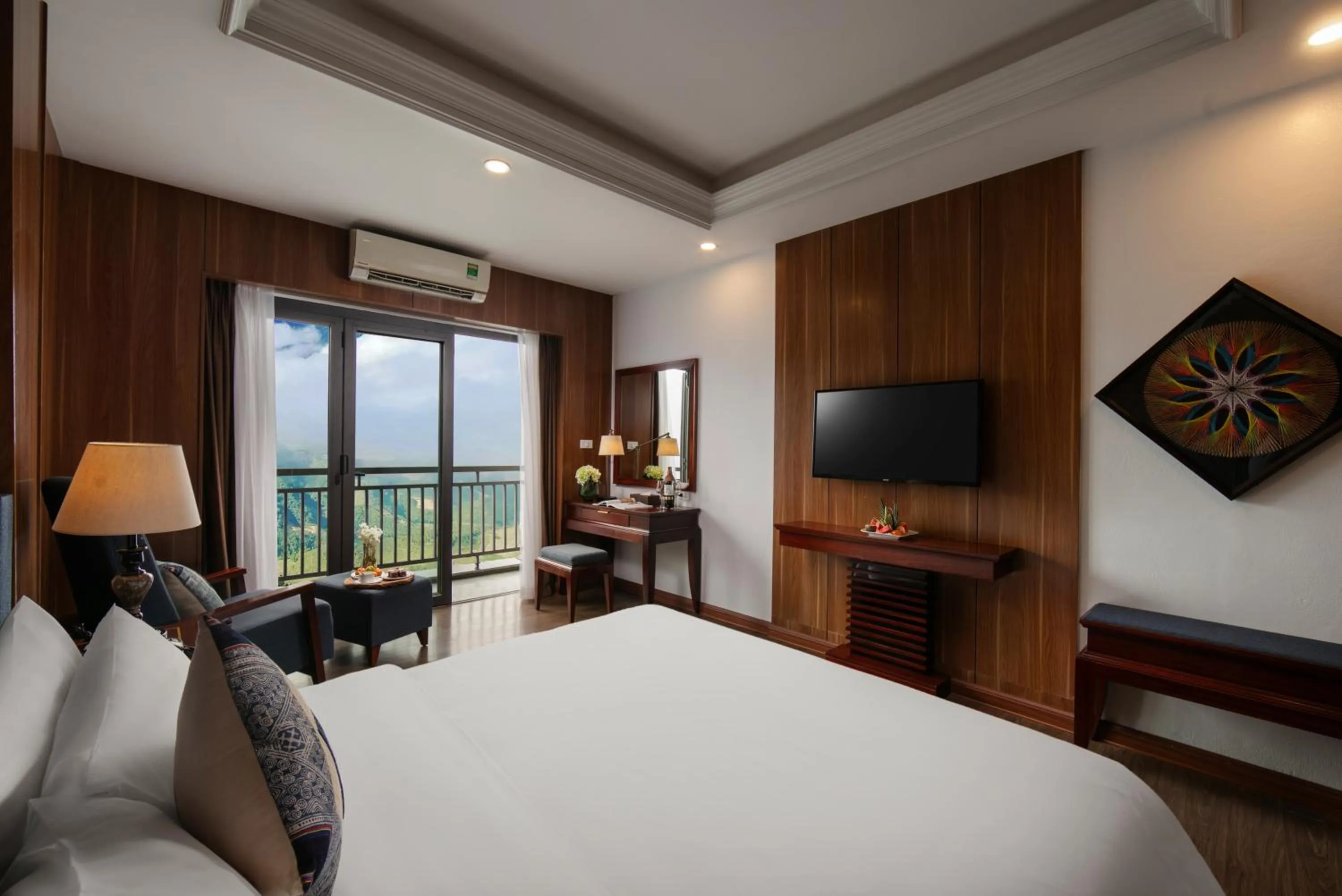 Bed in Bamboo Sapa Hotel