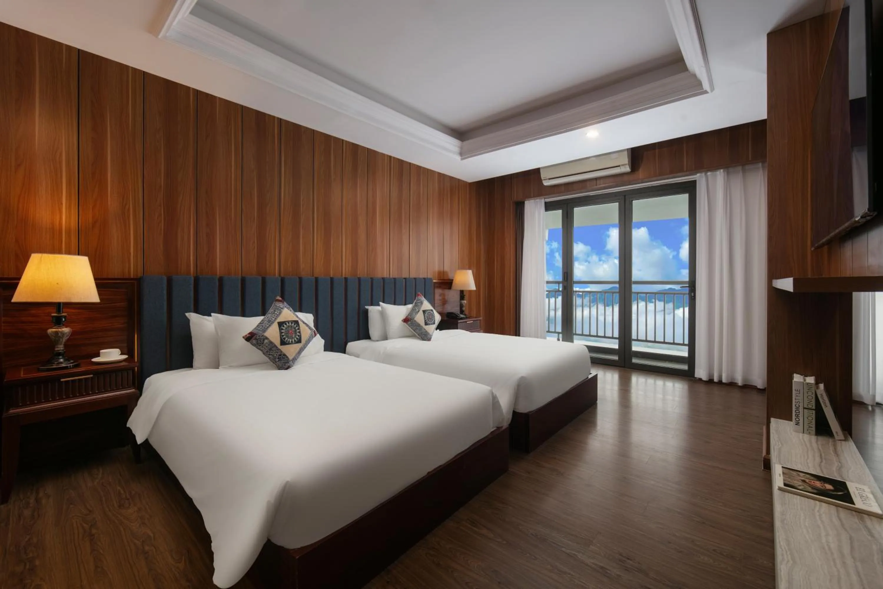 Bed in Bamboo Sapa Hotel