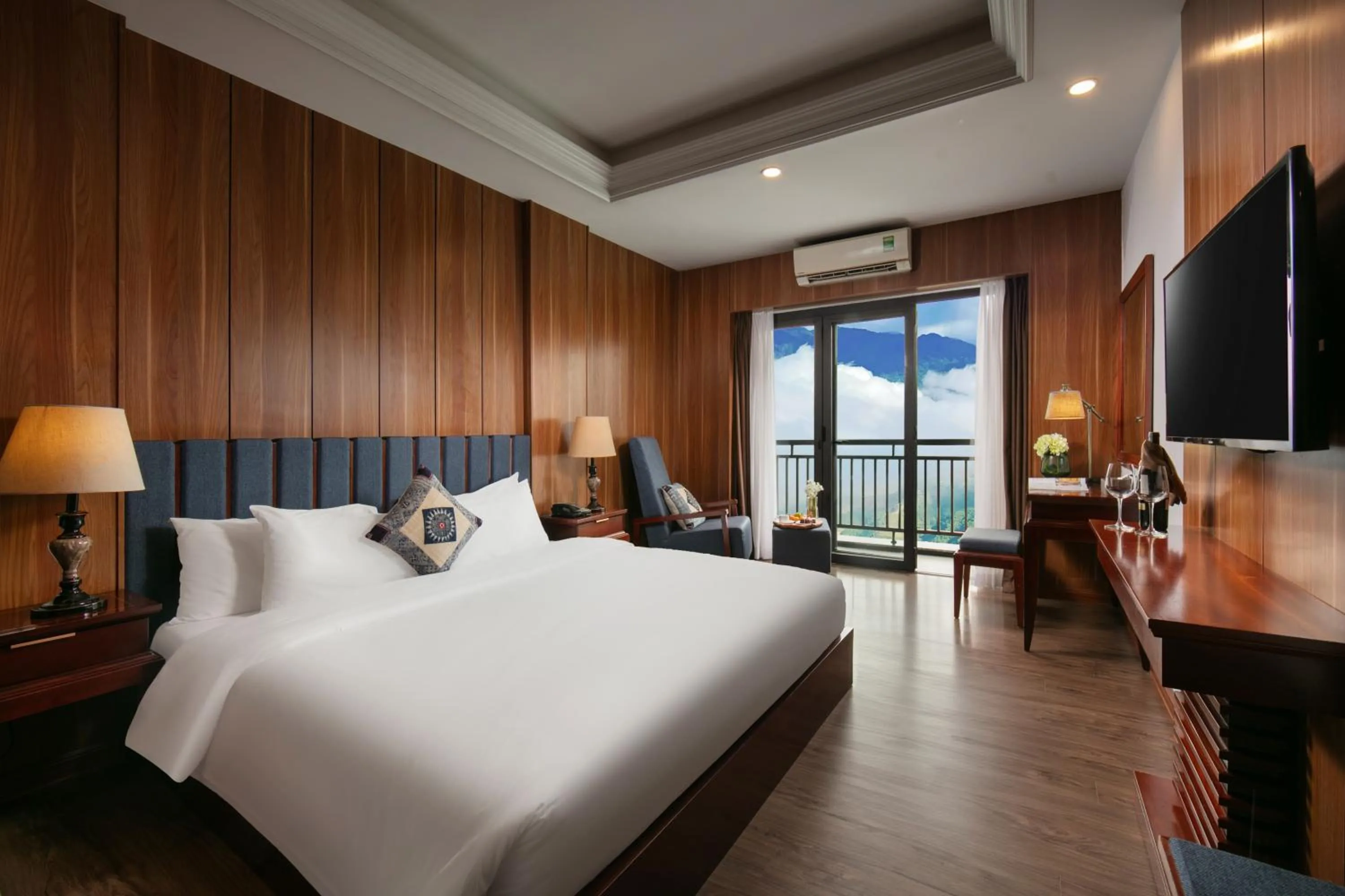 Bed in Bamboo Sapa Hotel