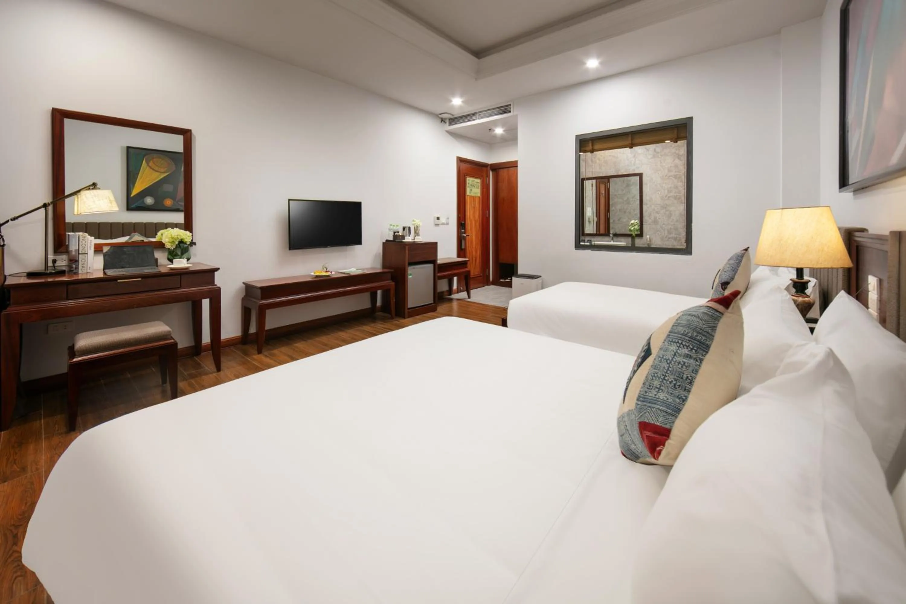 Bed in Bamboo Sapa Hotel