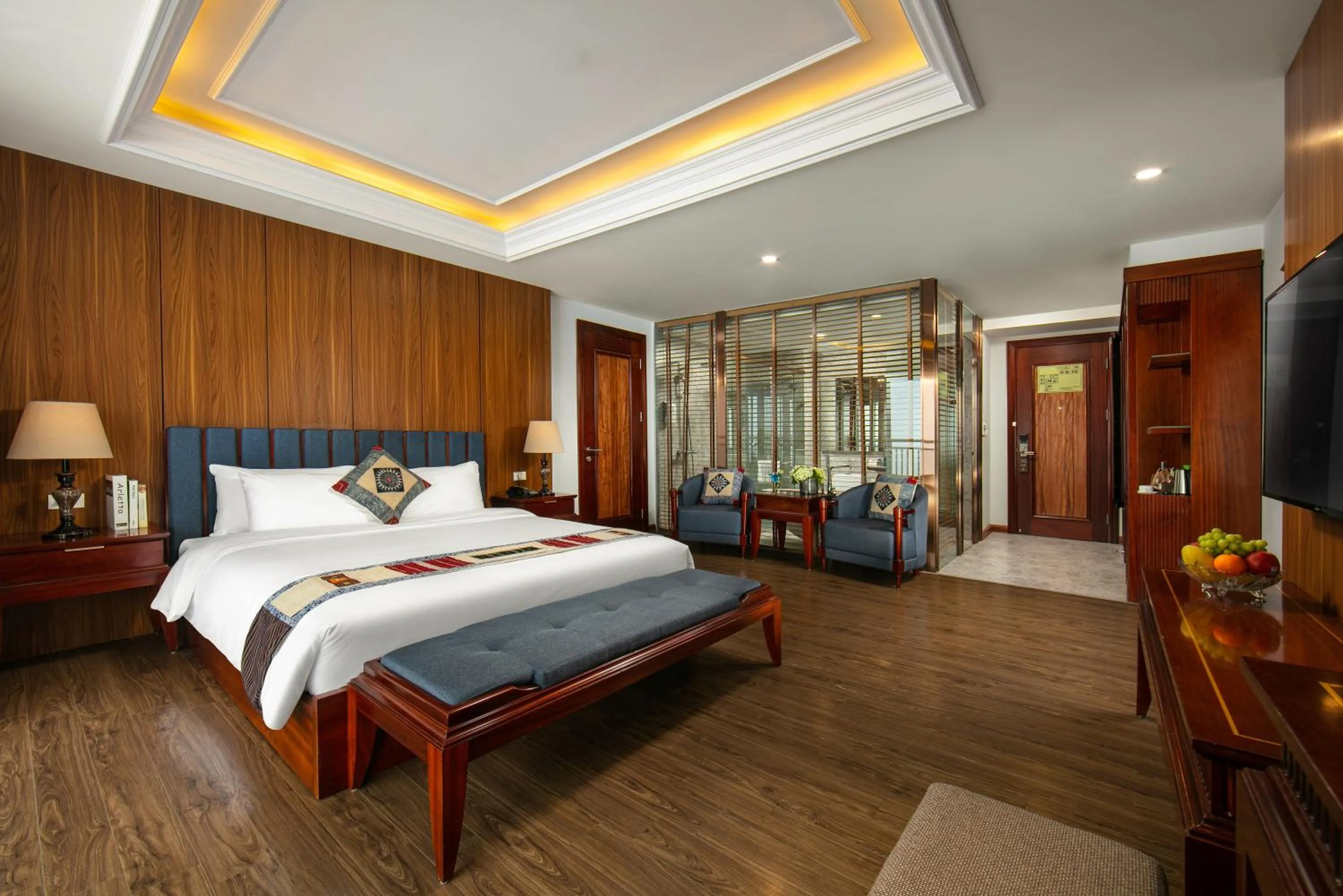 Bed in Bamboo Sapa Hotel