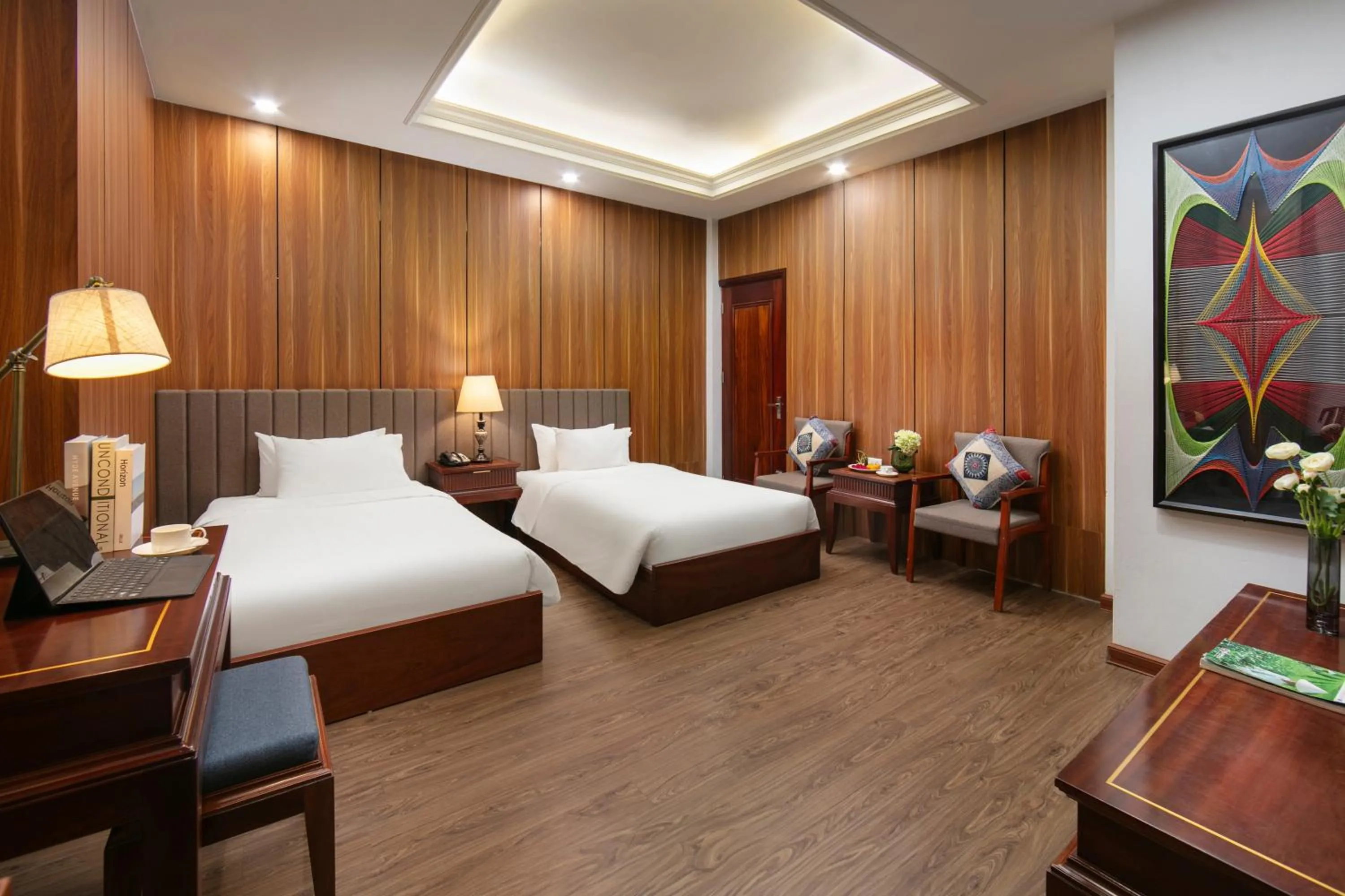 Bed in Bamboo Sapa Hotel