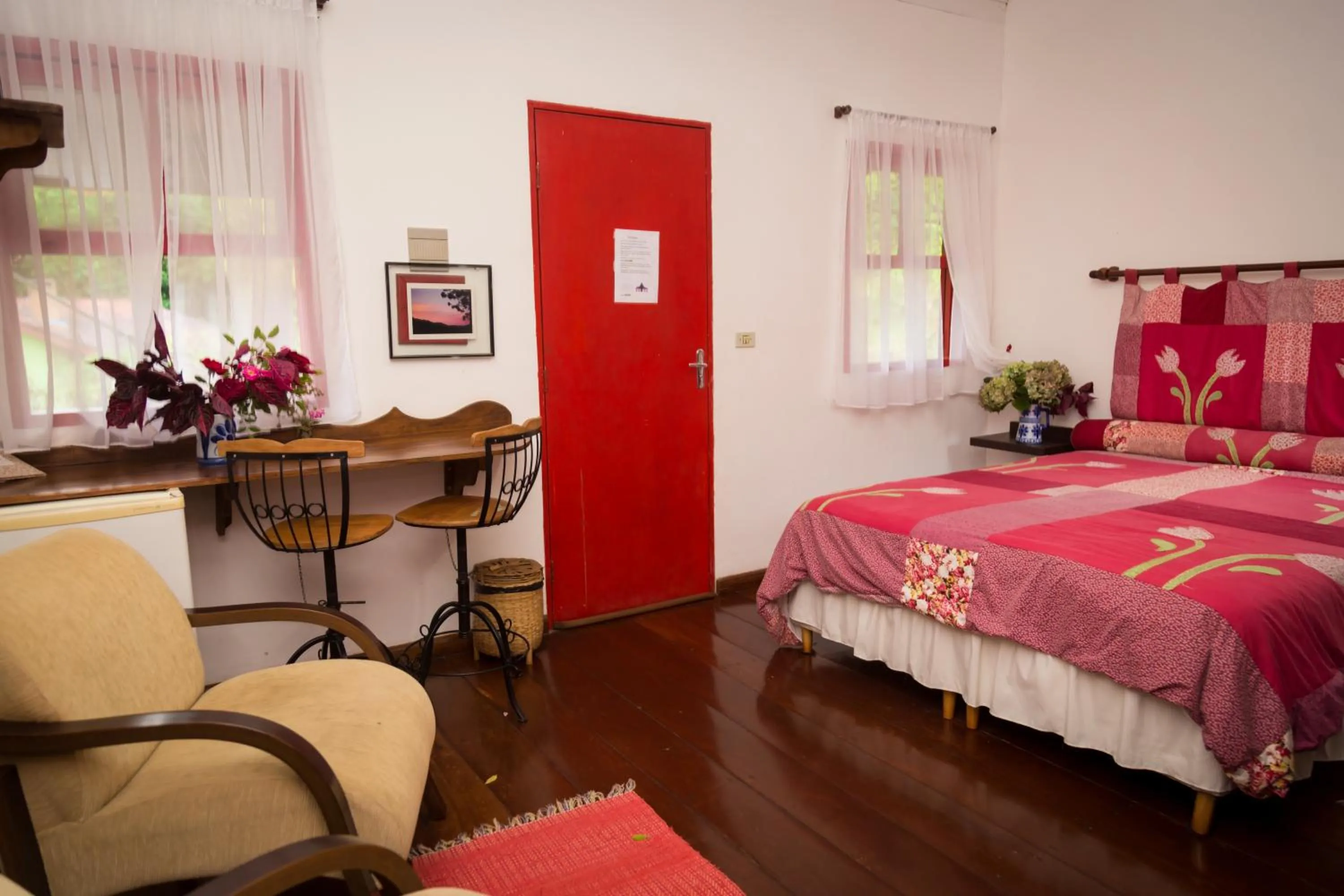 Bed in Pousada Trem das Cores