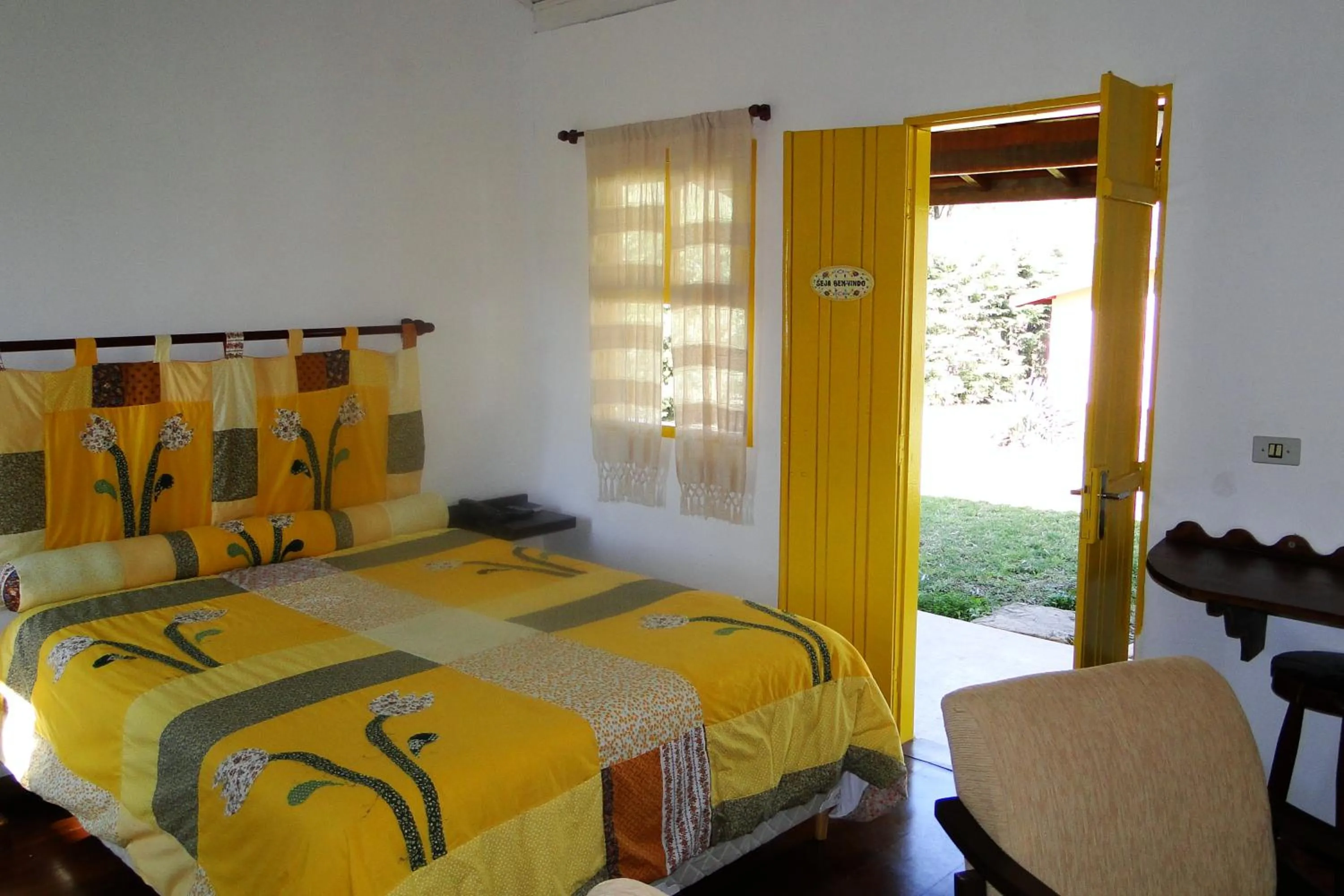 Bed in Pousada Trem das Cores