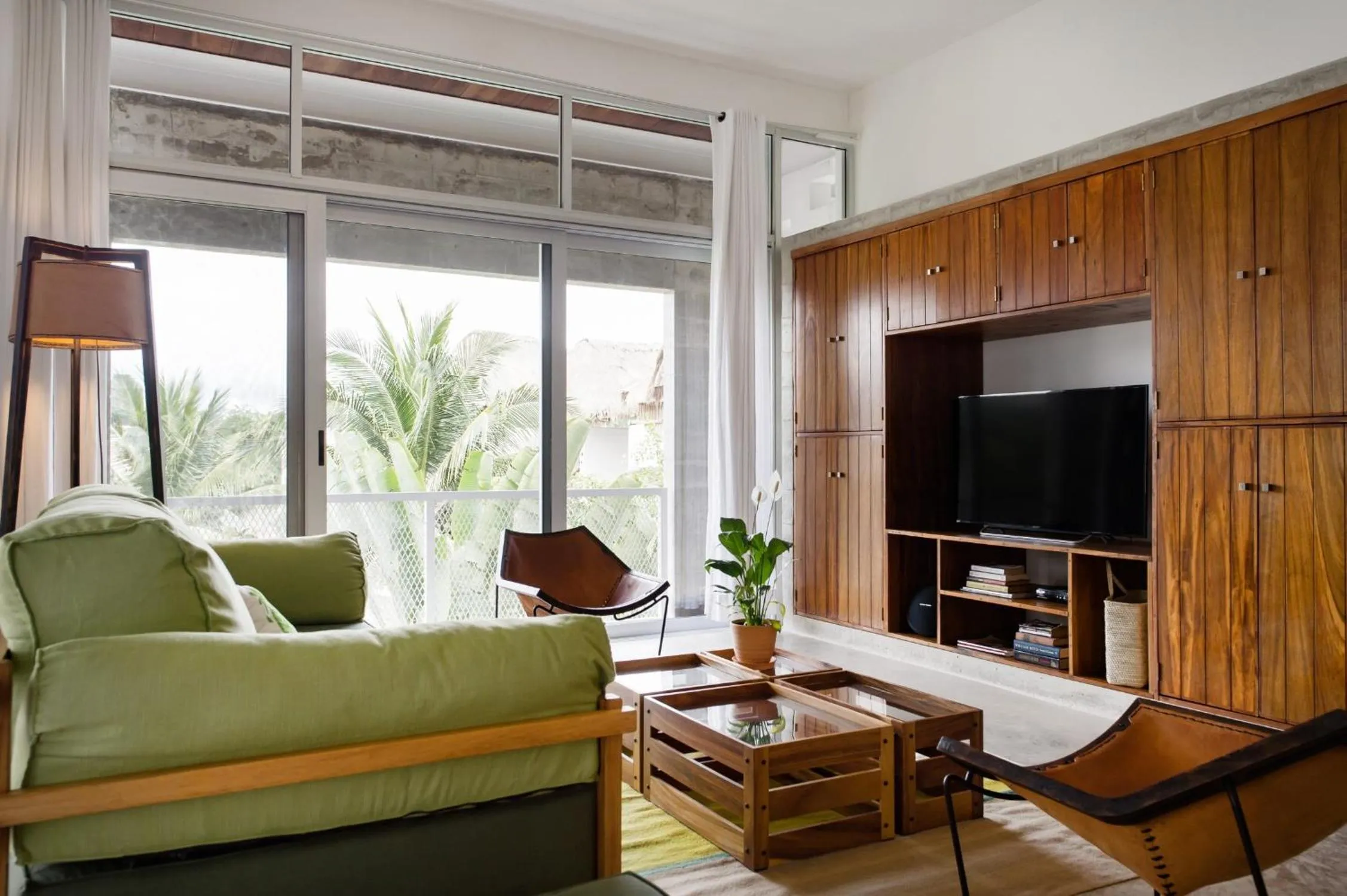 Living room in Casa de Piedra Tulum