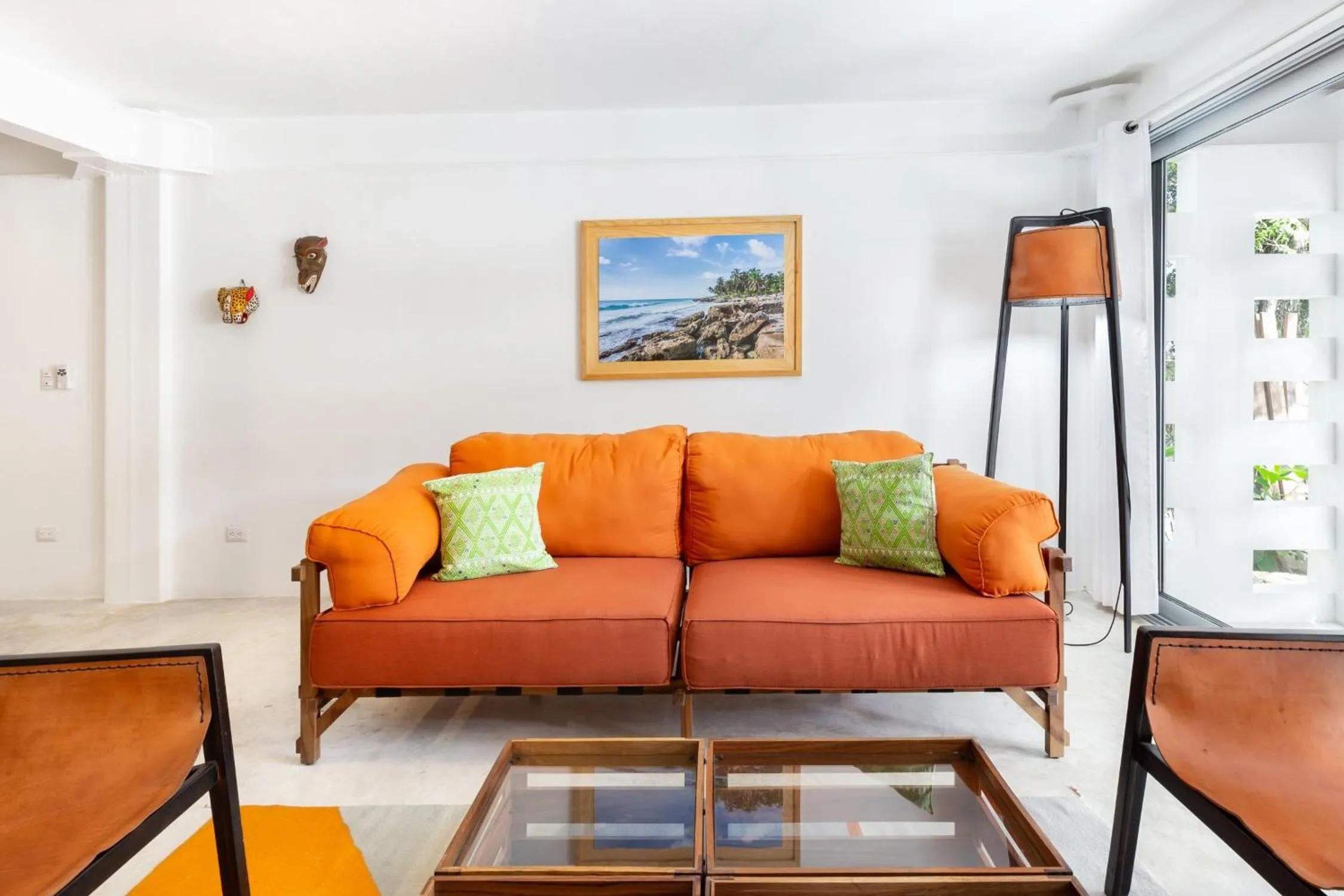 Living room in Casa de Piedra Tulum