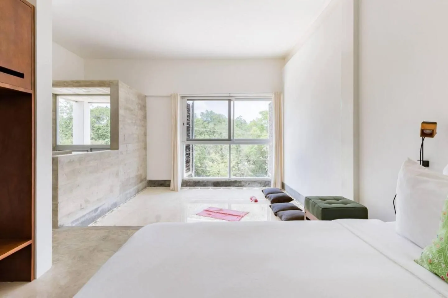 Bed in Casa de Piedra Tulum