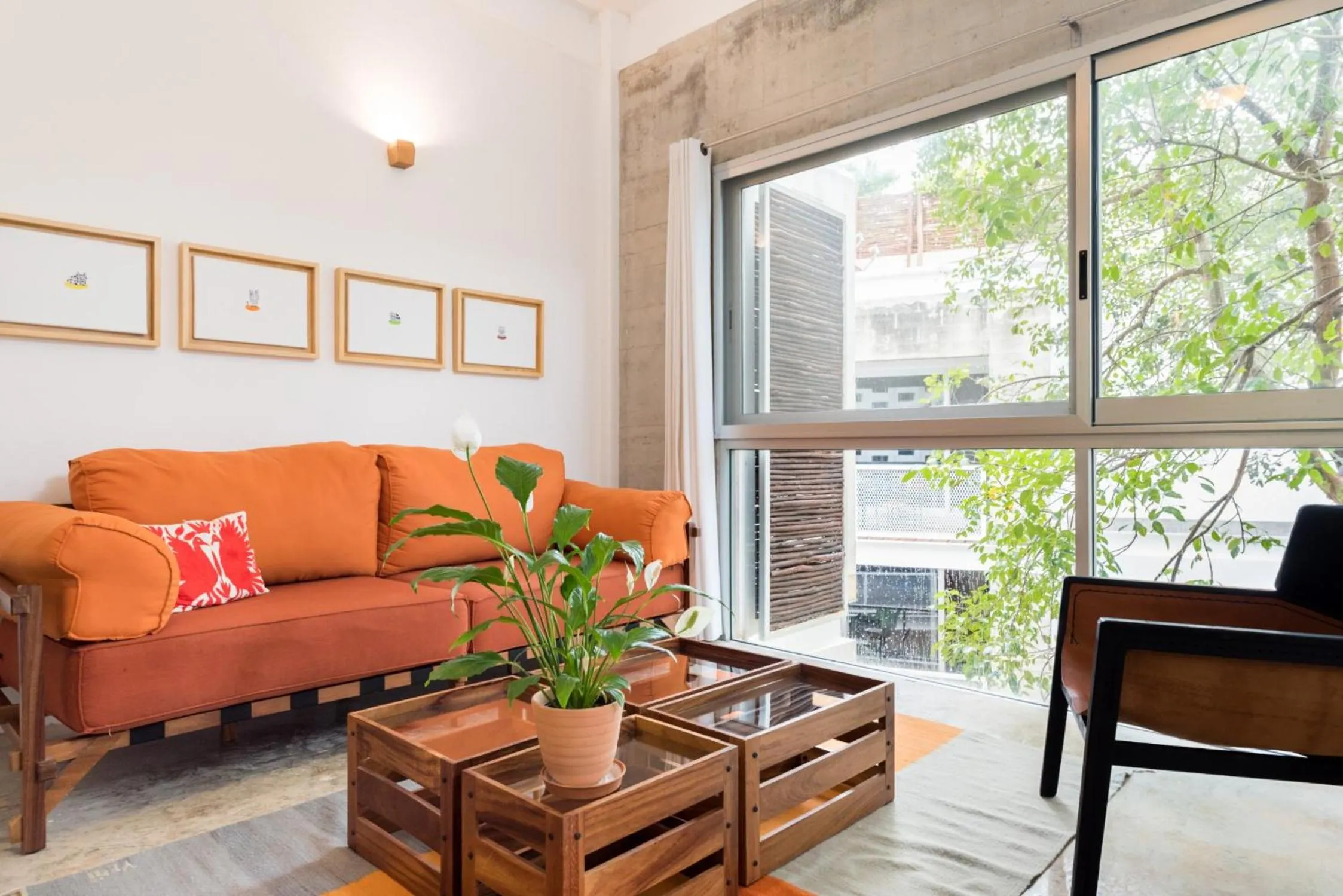 Living room in Casa de Piedra Tulum