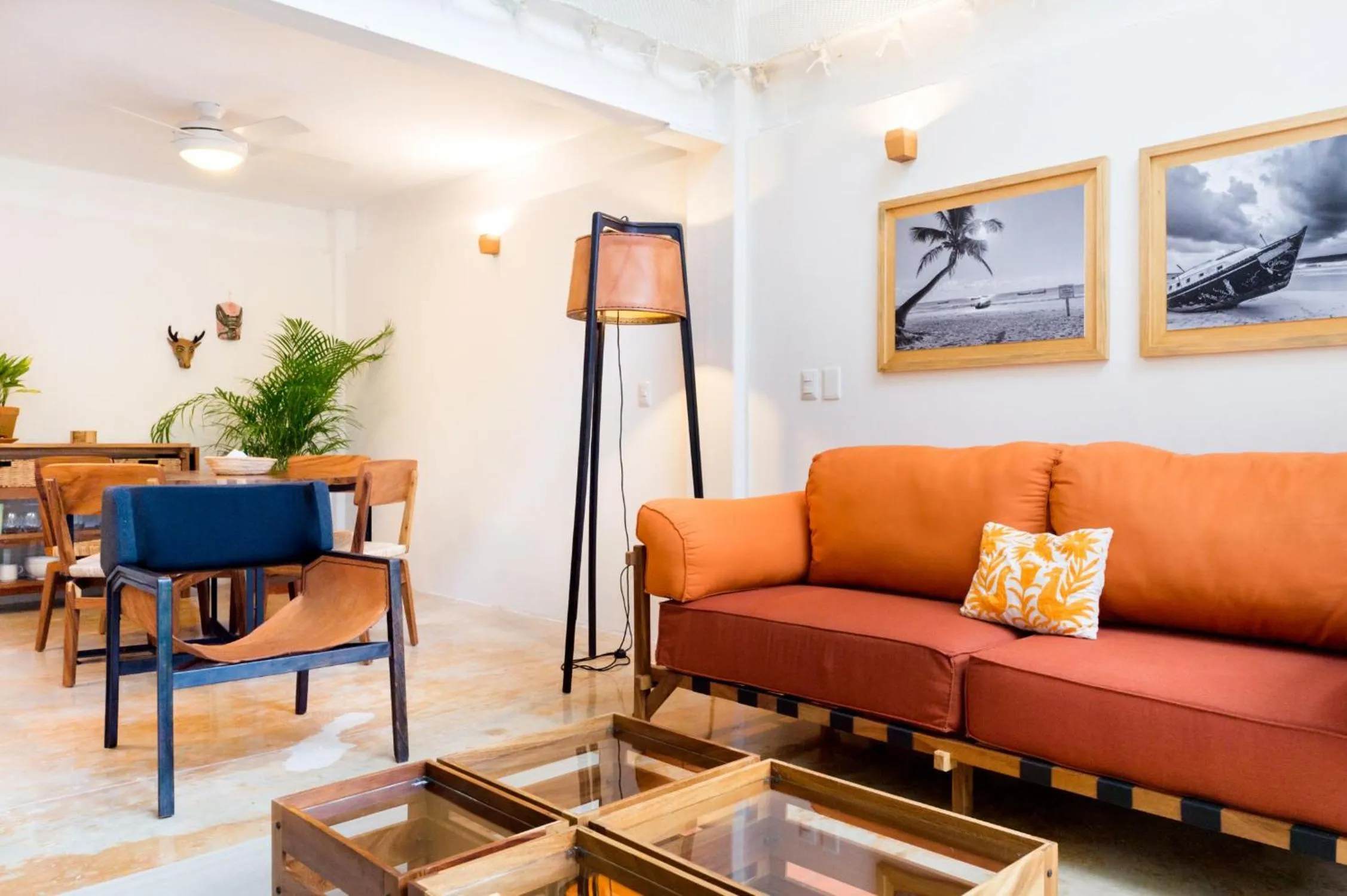 Living room in Casa de Piedra Tulum