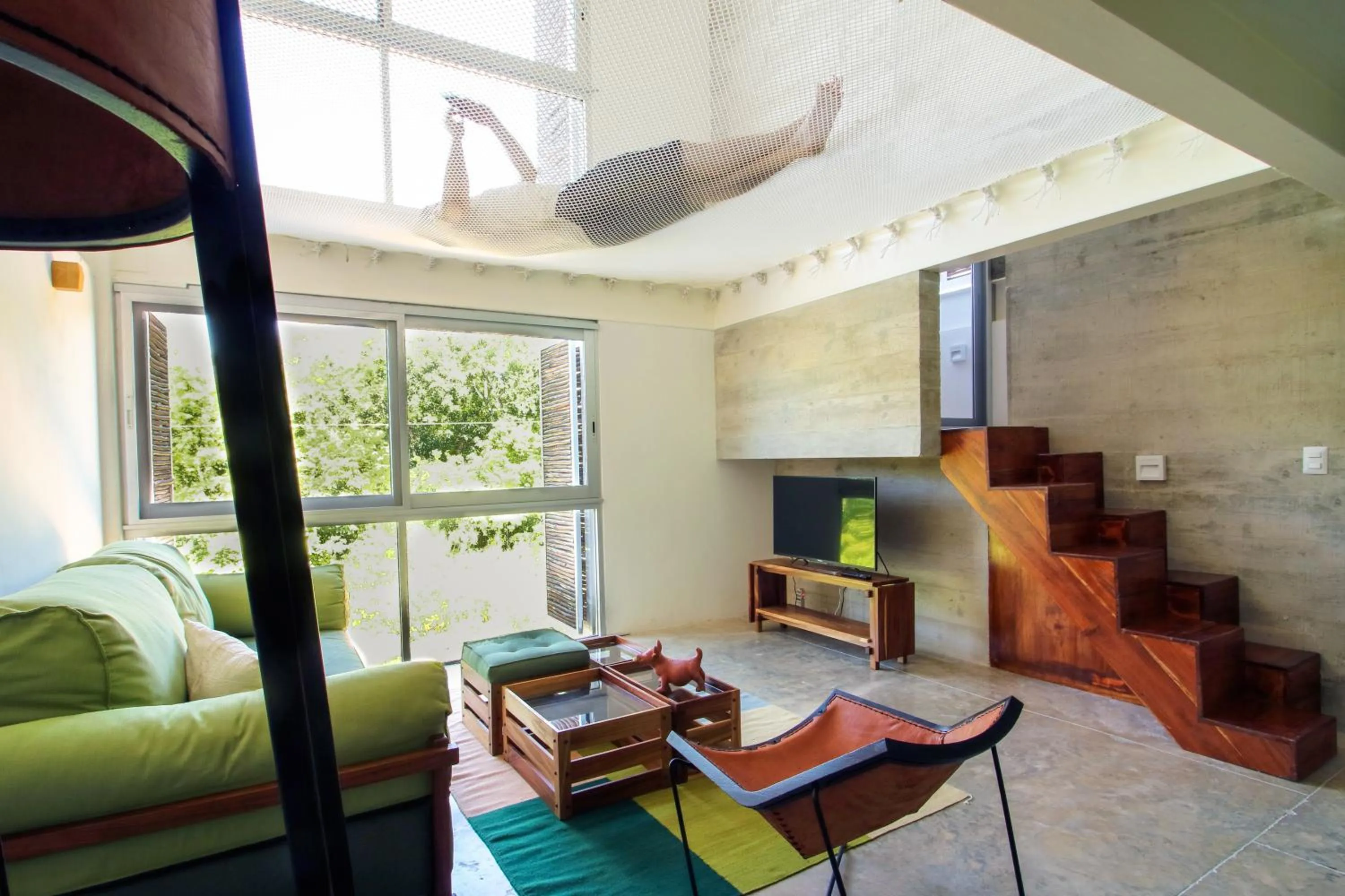 Living room in Casa de Piedra Tulum