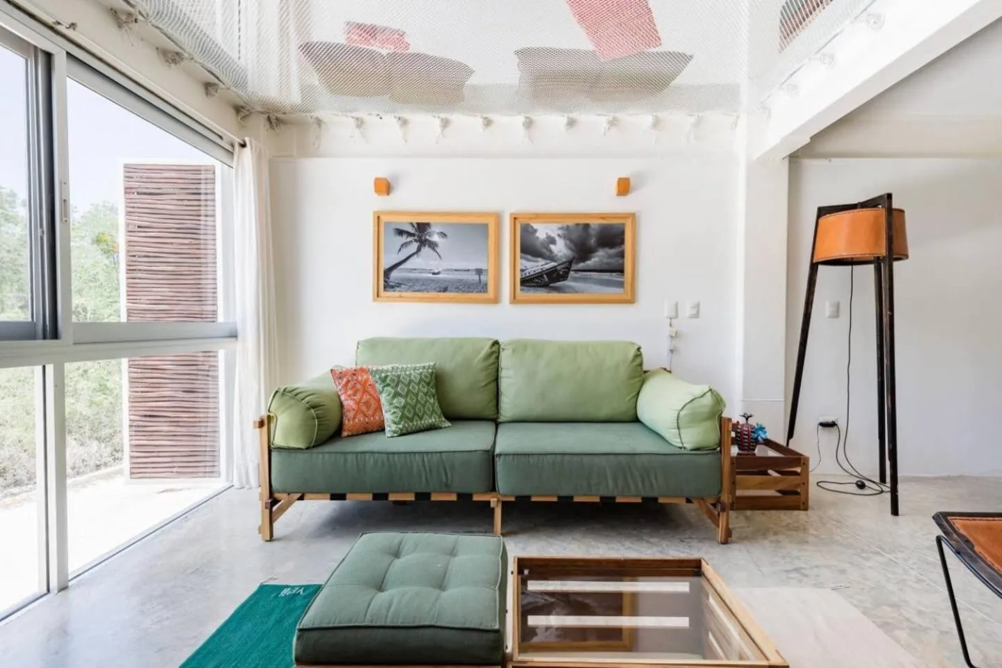 Living room in Casa de Piedra Tulum