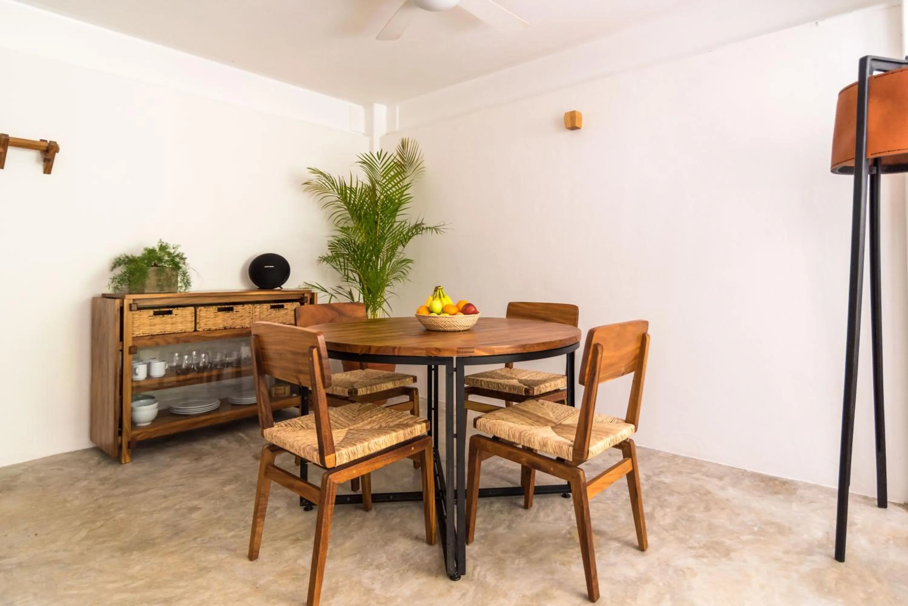 Dining area in Casa de Piedra Tulum