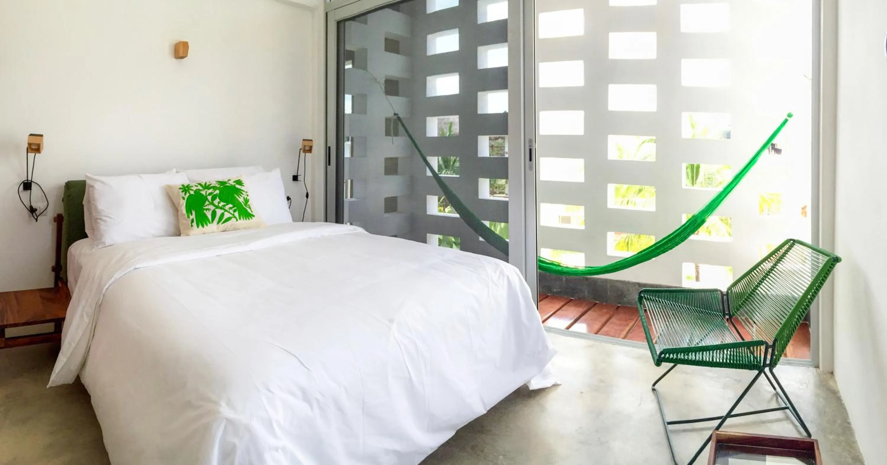 Balcony/Terrace, Bed in Casa de Piedra Tulum