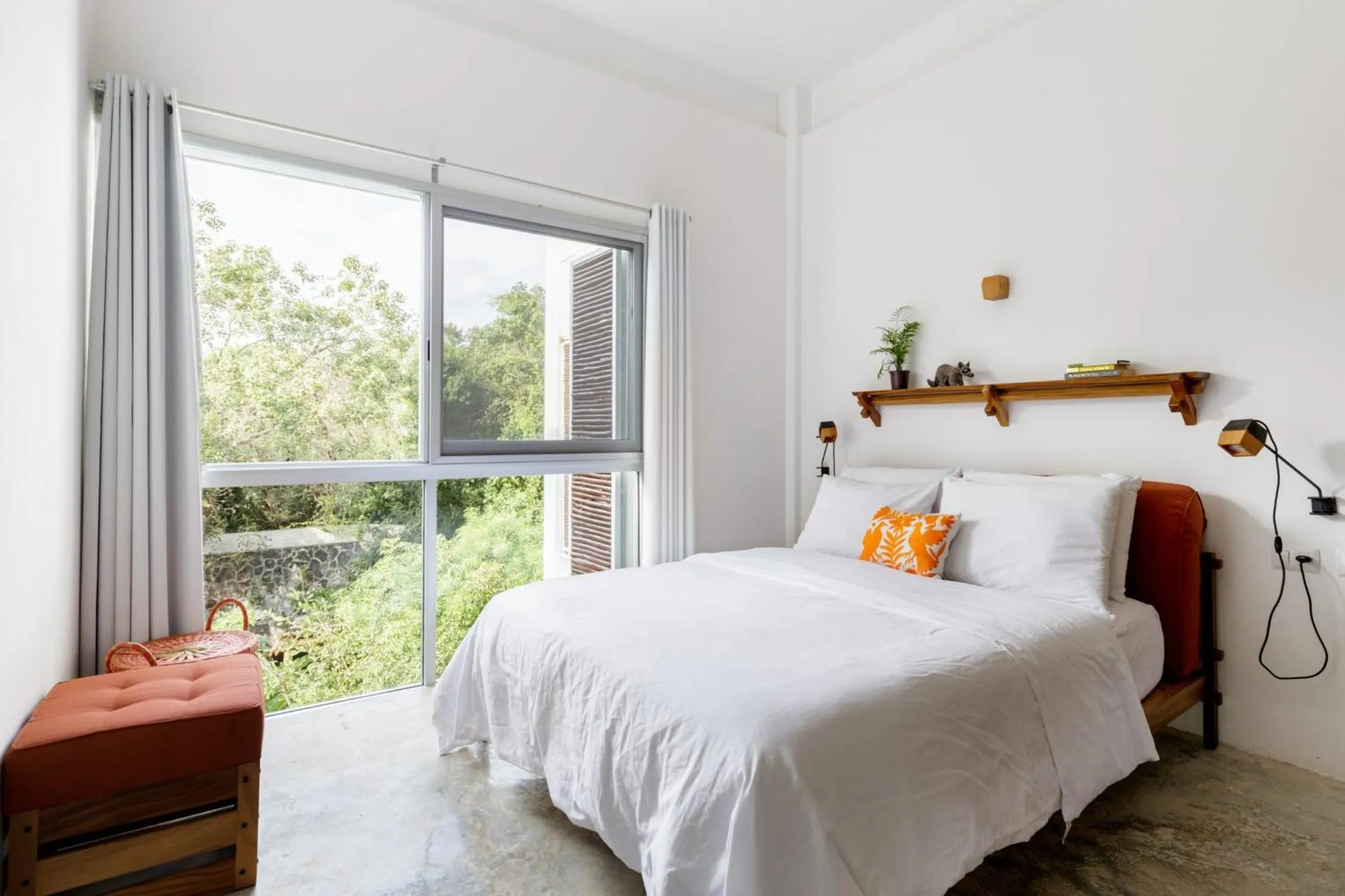 Bed in Casa de Piedra Tulum