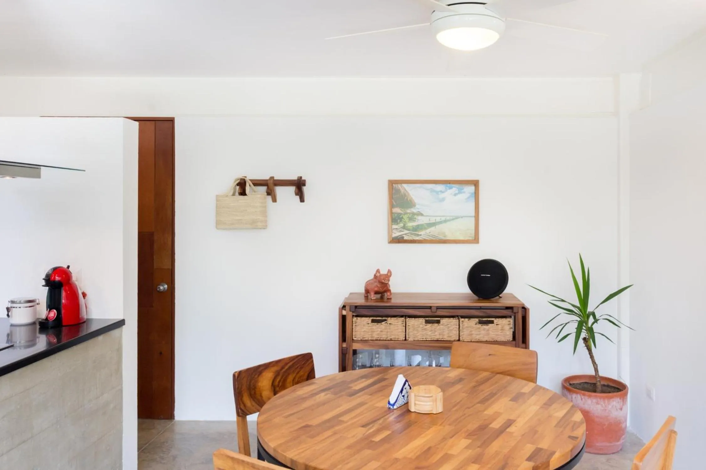 Dining area in Casa de Piedra Tulum