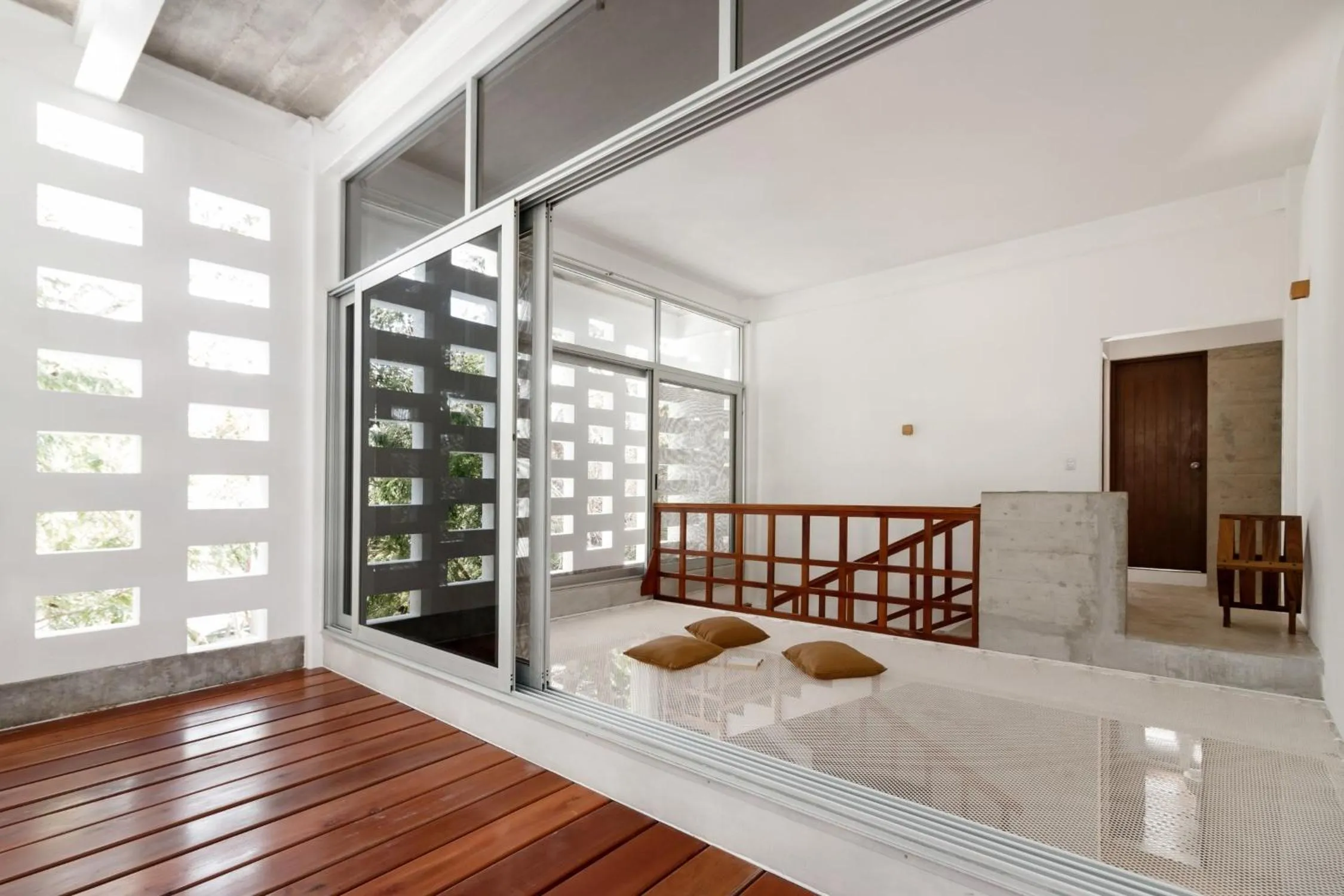 Seating area in Casa de Piedra Tulum