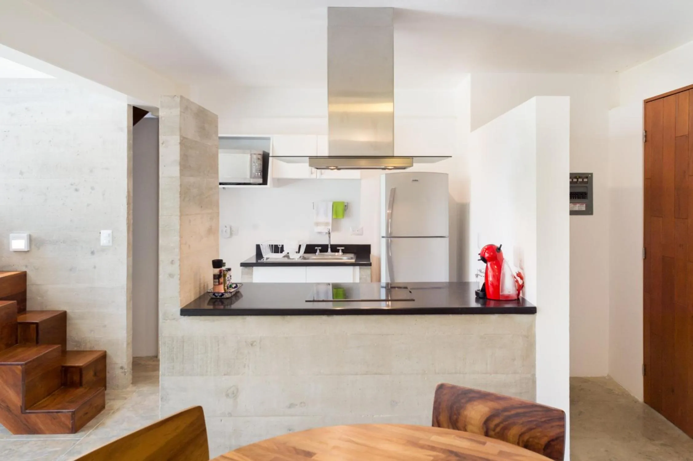 Kitchen or kitchenette in Casa de Piedra Tulum