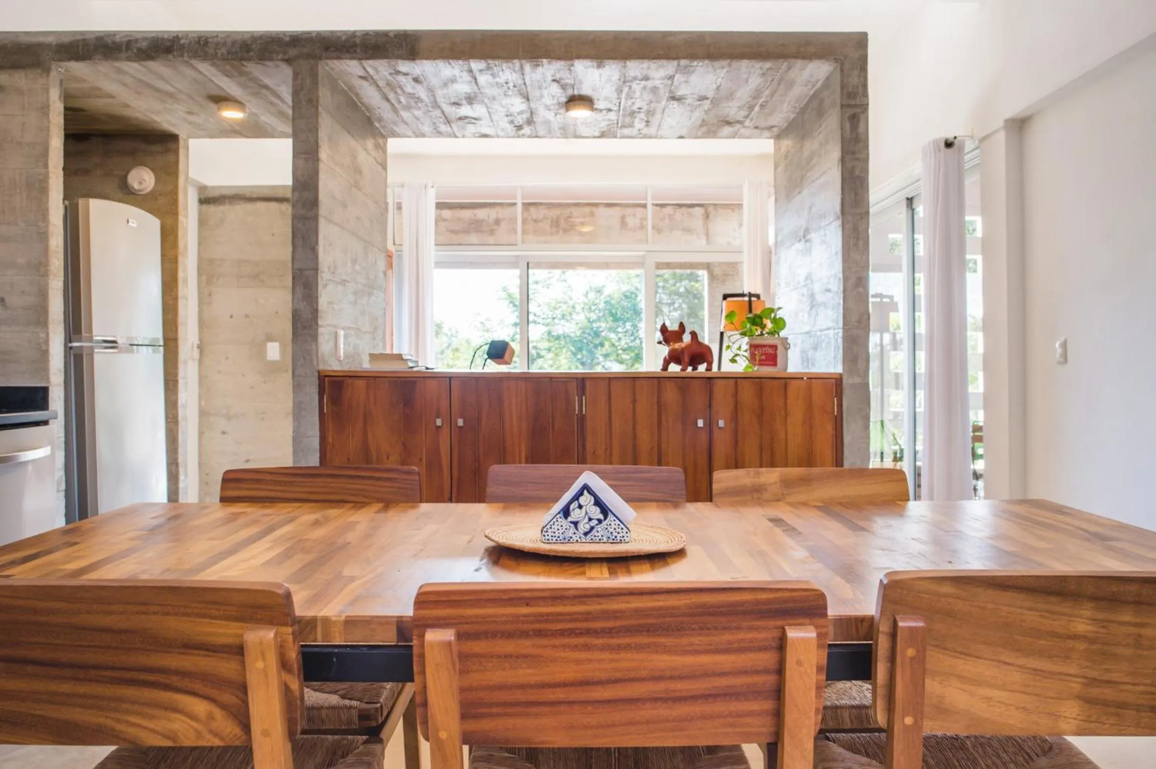Dining area in Casa de Piedra Tulum