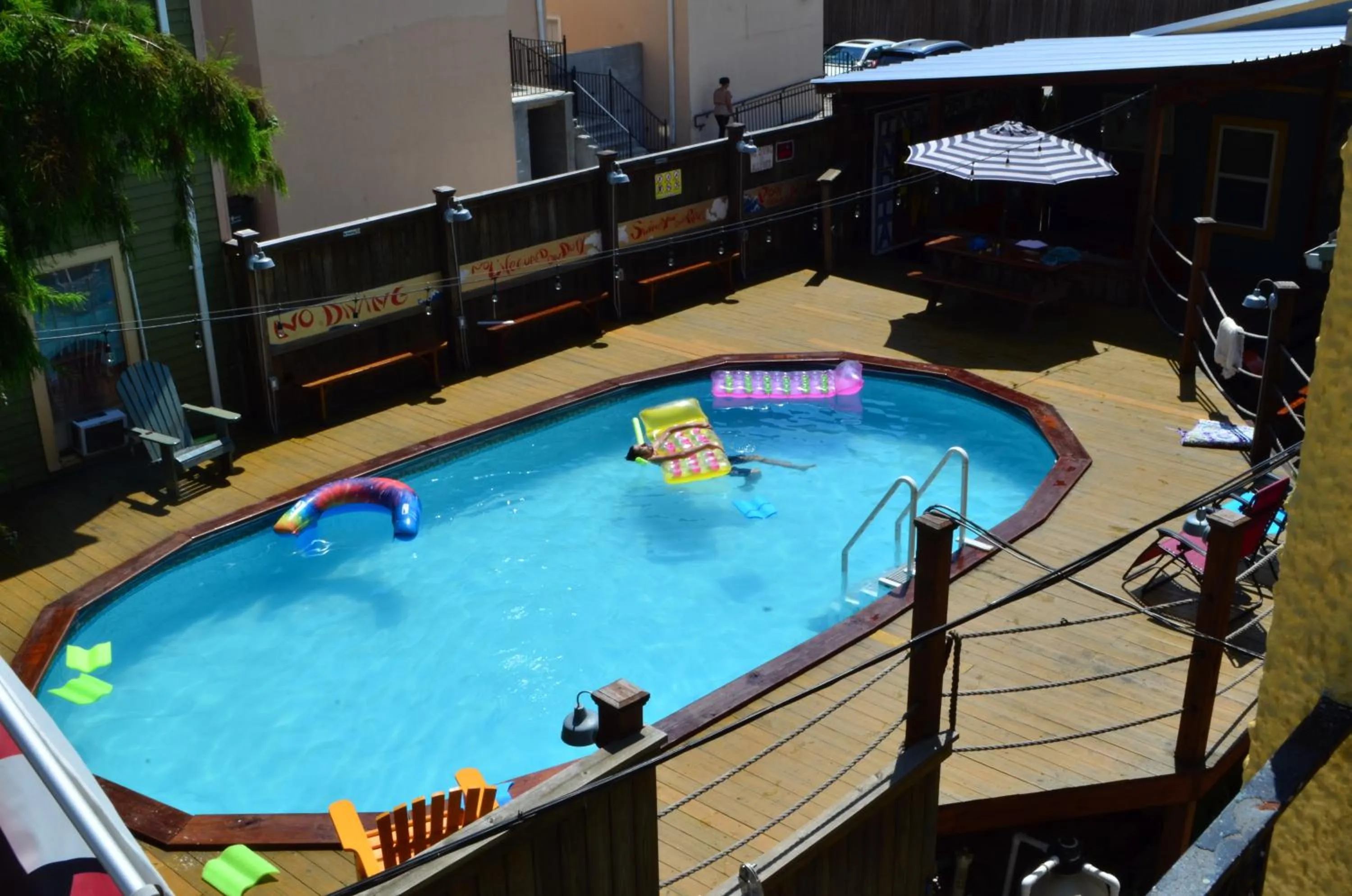 Patio in India House Hostel