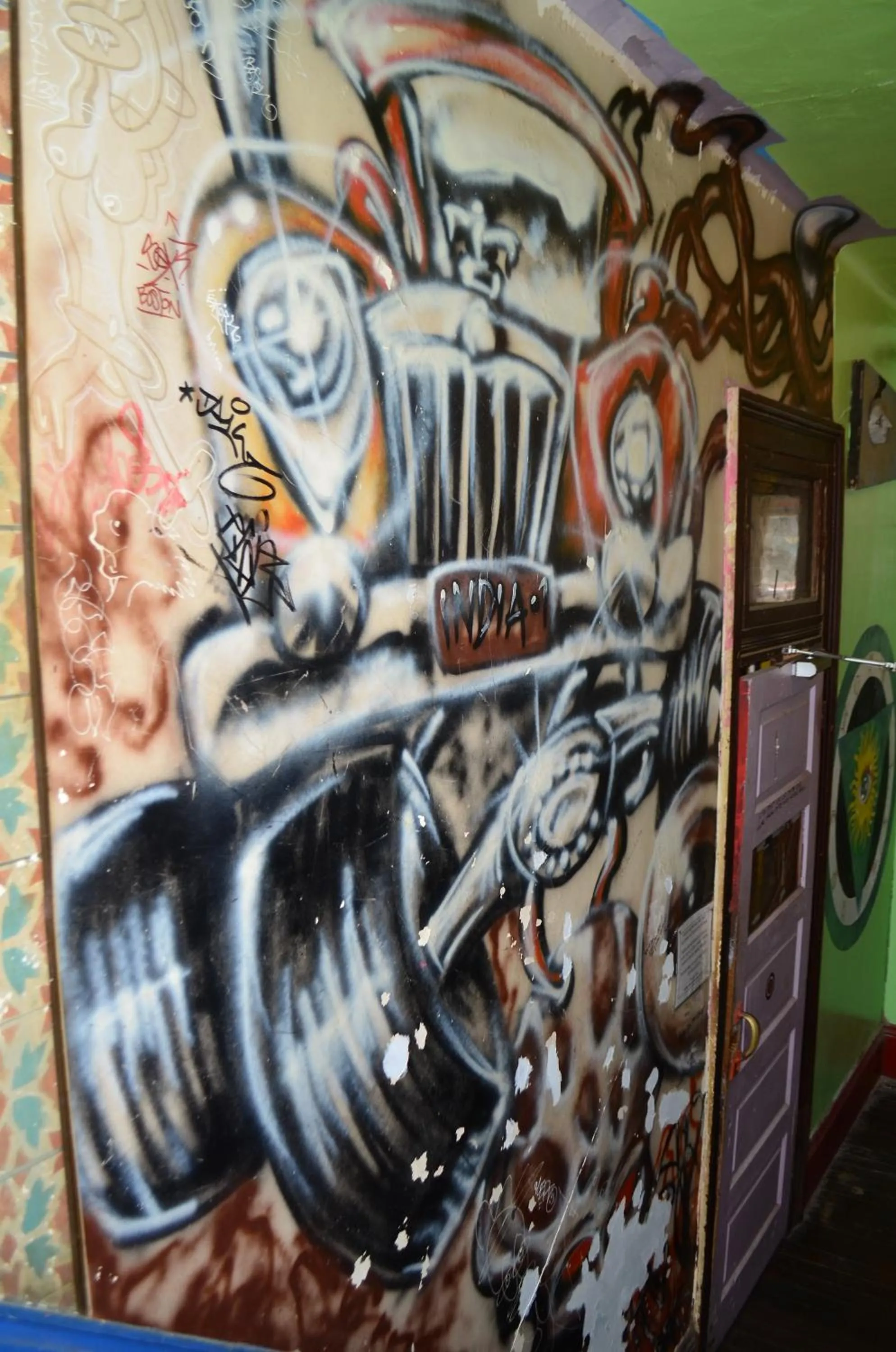 Decorative detail in India House Hostel