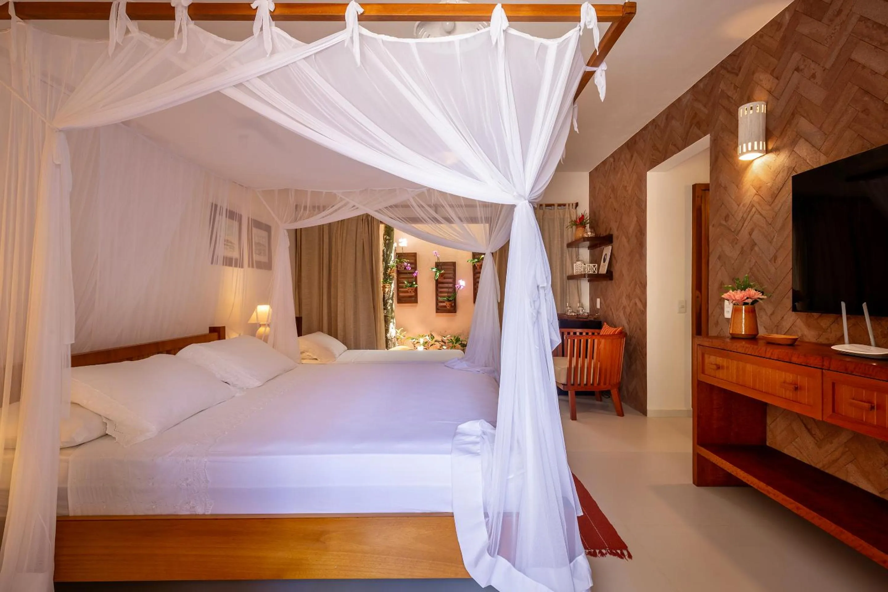 Bed in Pousada Quarto Crescente