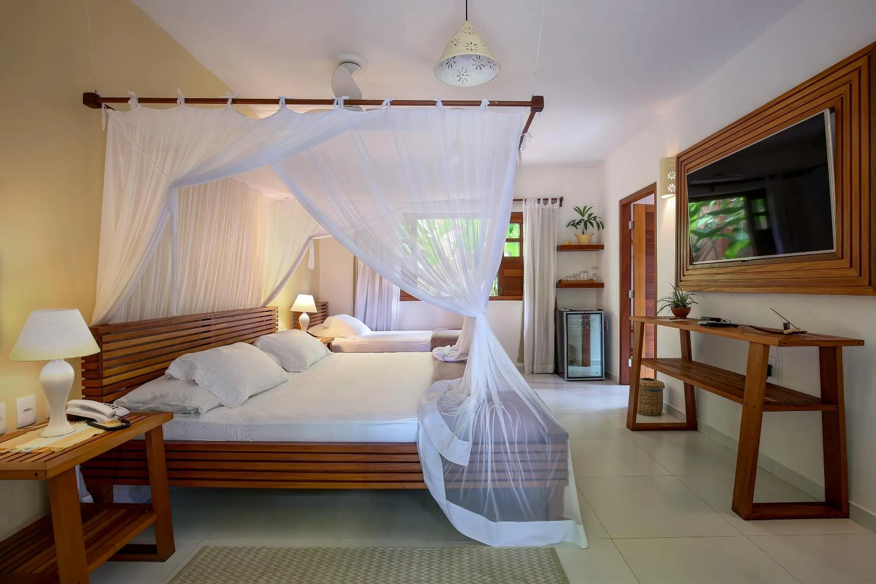 Bed in Pousada Quarto Crescente