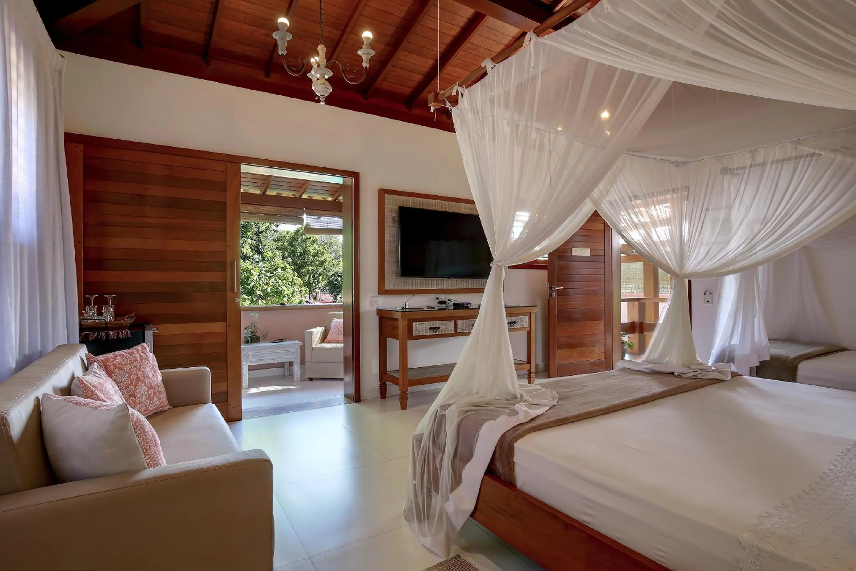 Bed in Pousada Quarto Crescente