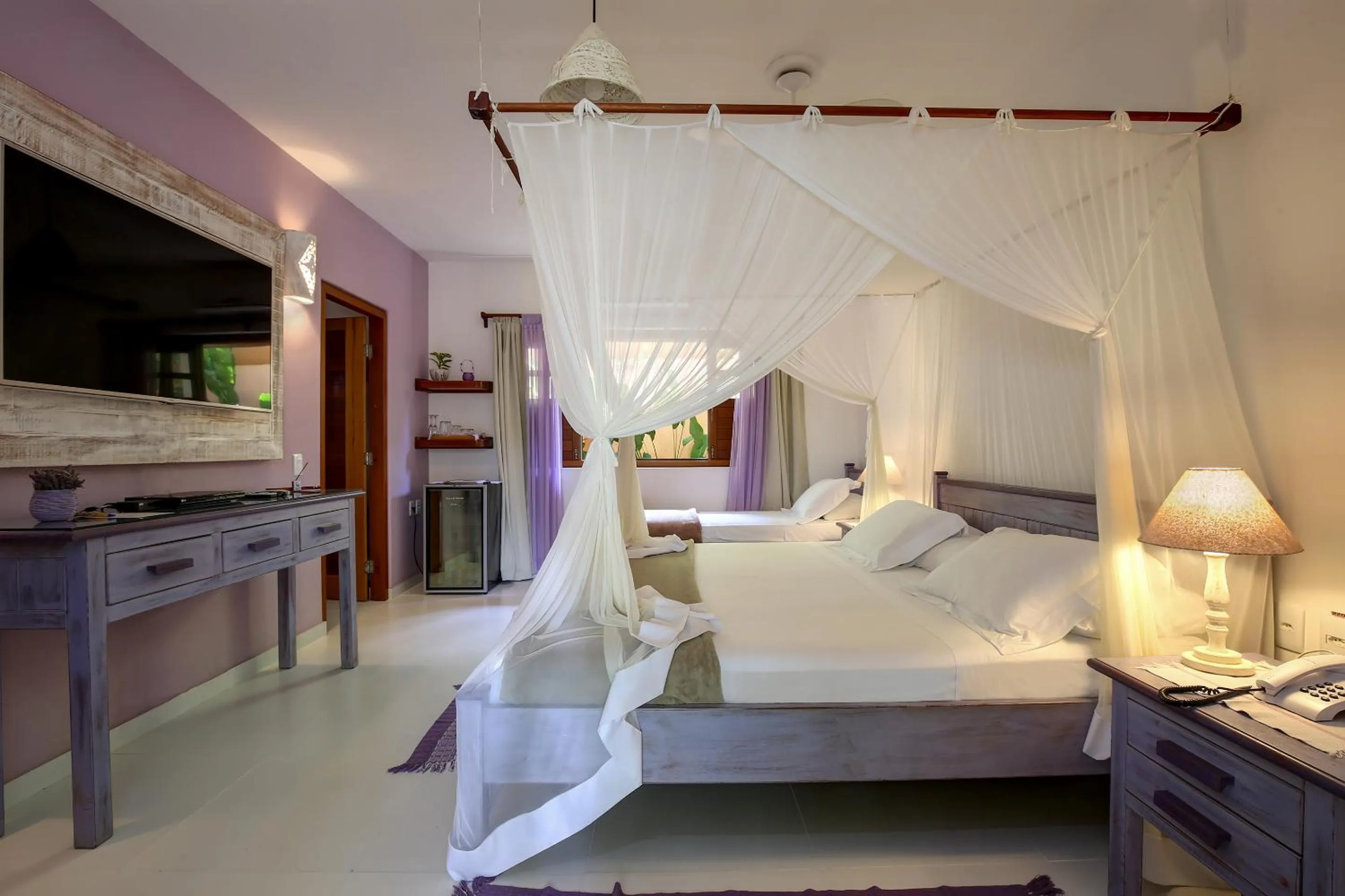 Bed in Pousada Quarto Crescente