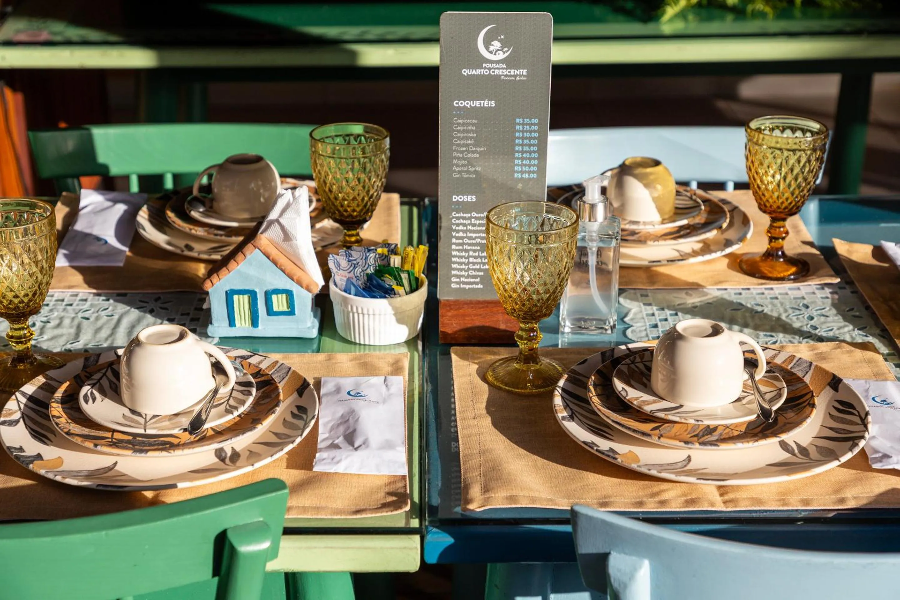 Food and drinks in Pousada Quarto Crescente