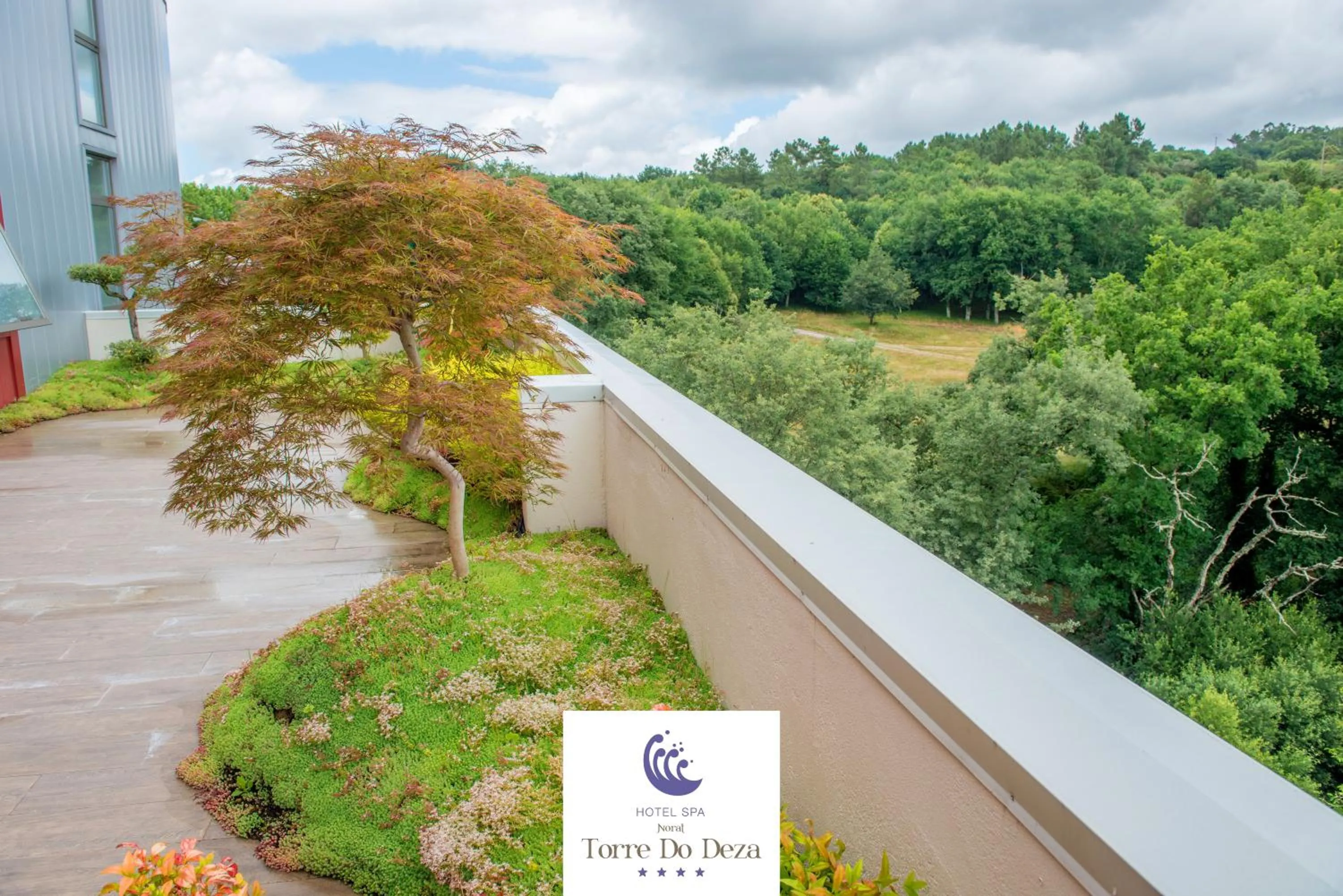 Garden view in Hotel Spa Norat Torre Do Deza 4* Superior