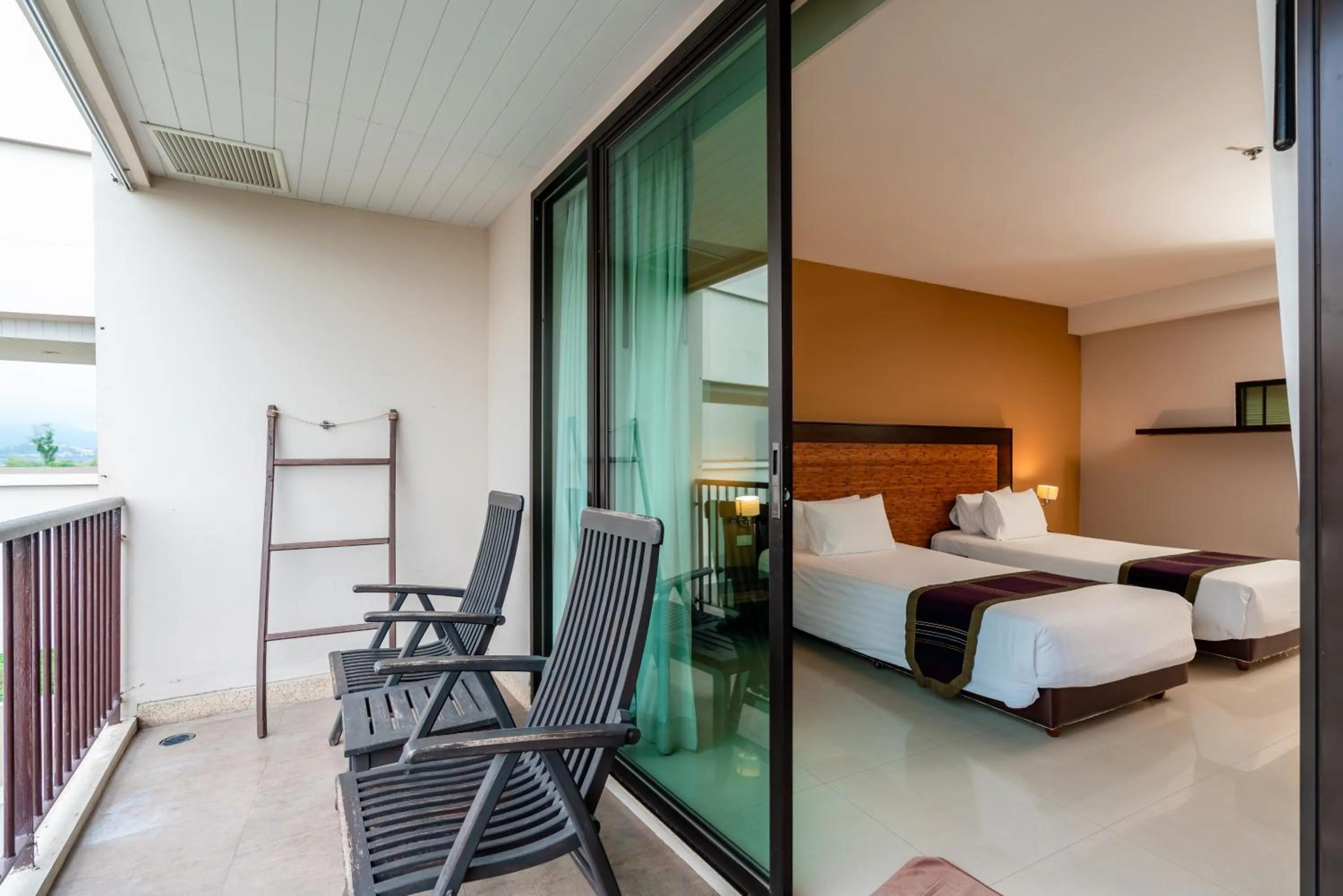 Balcony/Terrace, Bed in Tara Mantra Cha-Am Resort