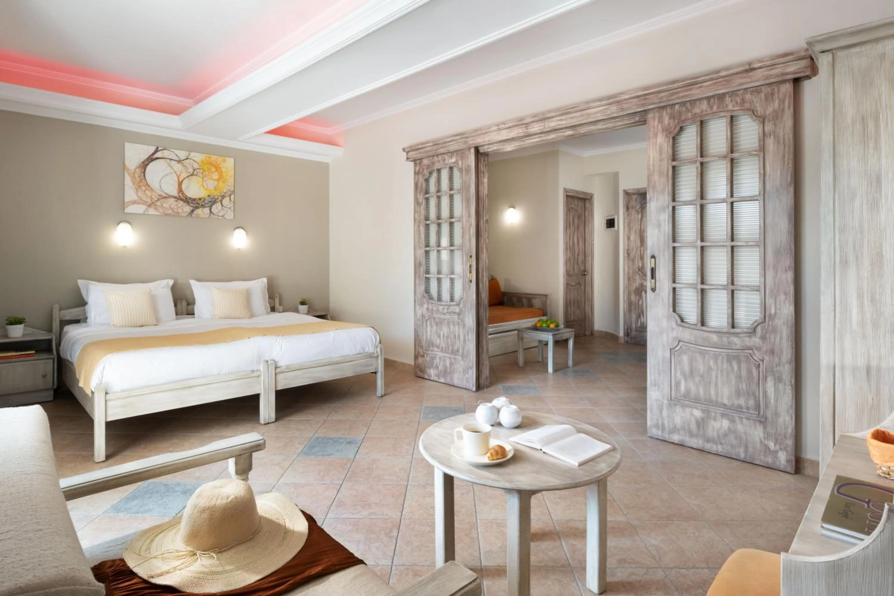 Bed in Hotel Sirines Complex