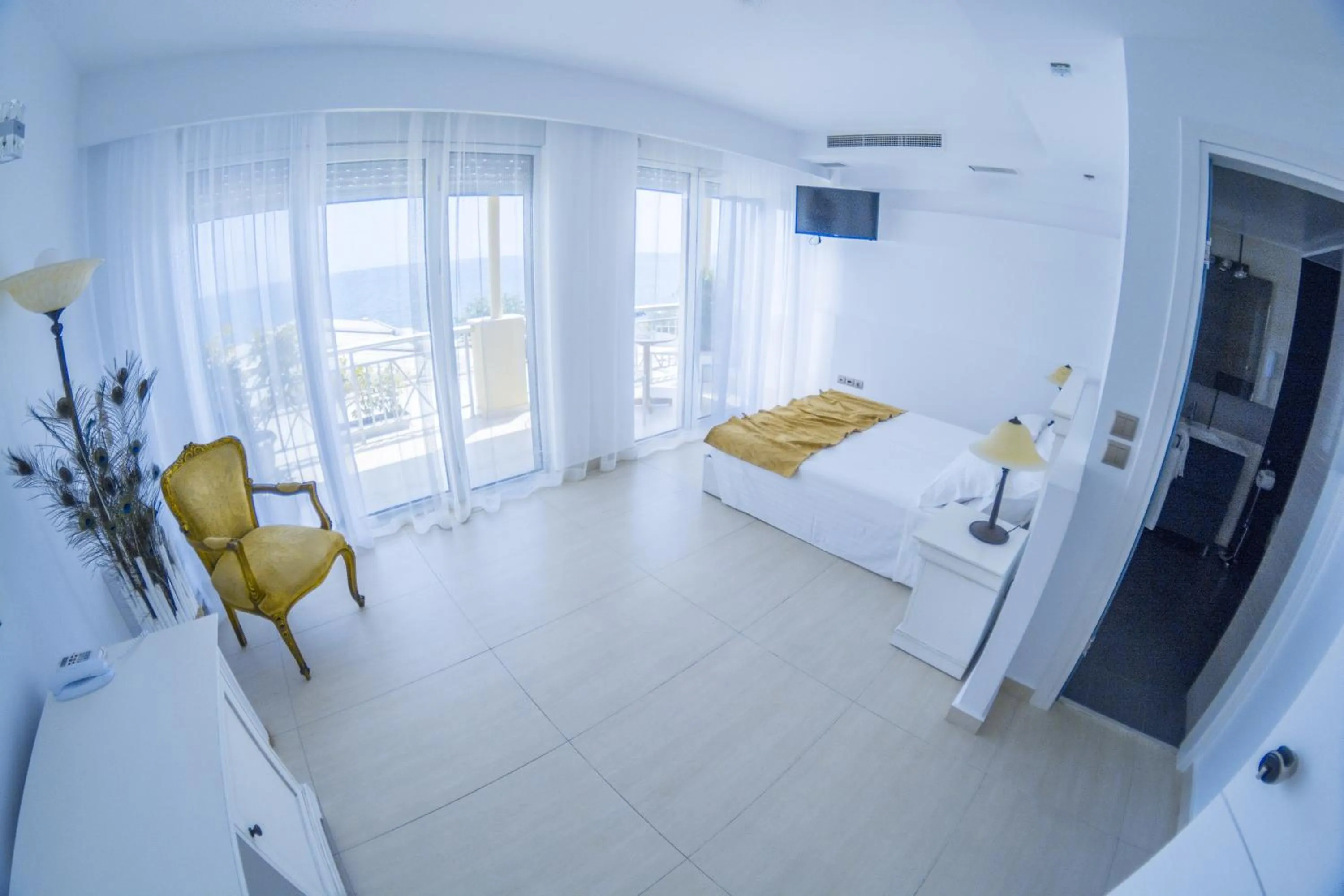 Bedroom, Bed in Hydrele Beach Hotel & Village