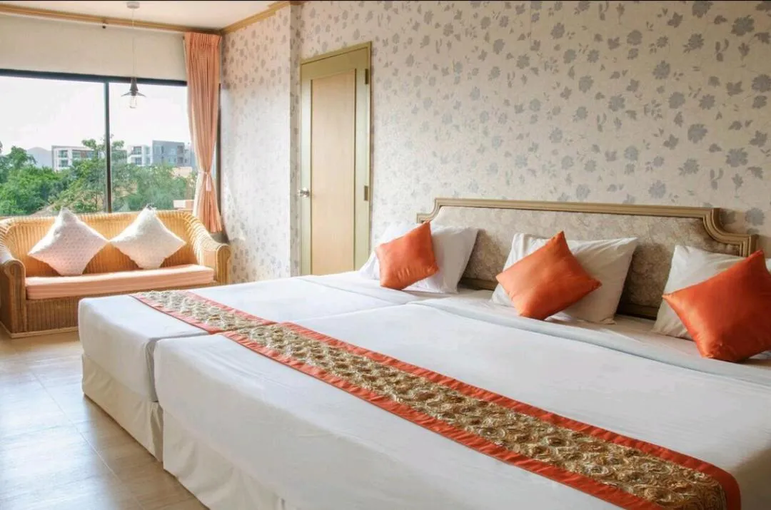 Bed in Takiab Beach Resort