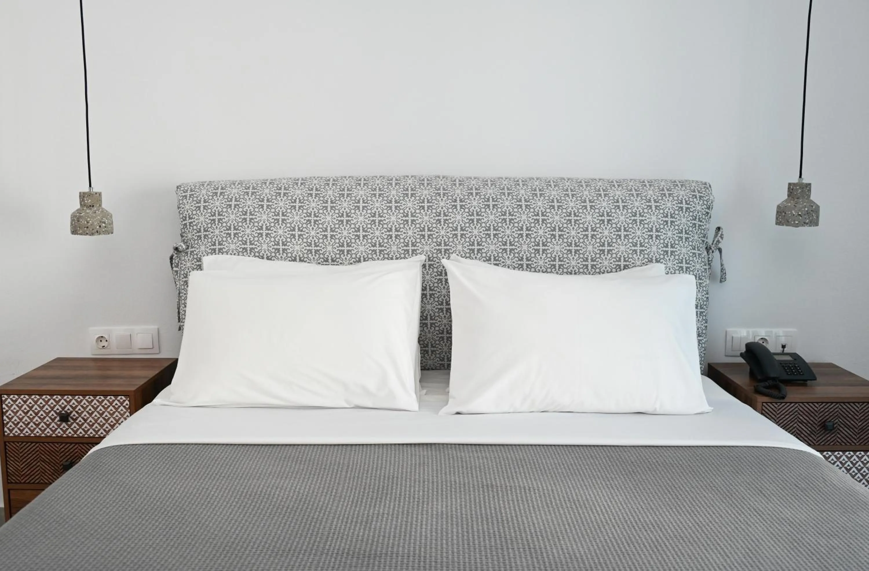 Bed in Glaronisia Hotel