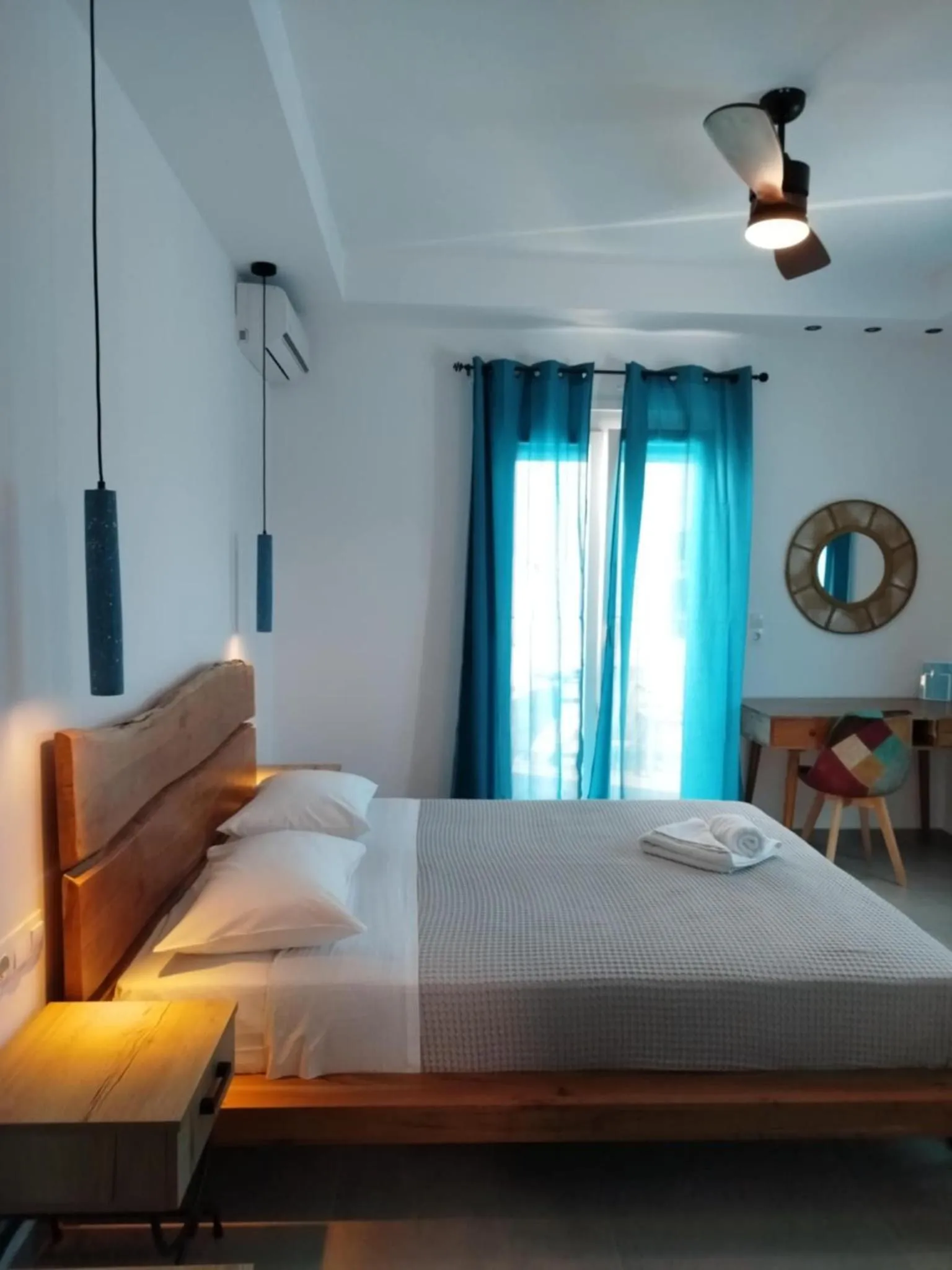 Bed in Glaronisia Hotel