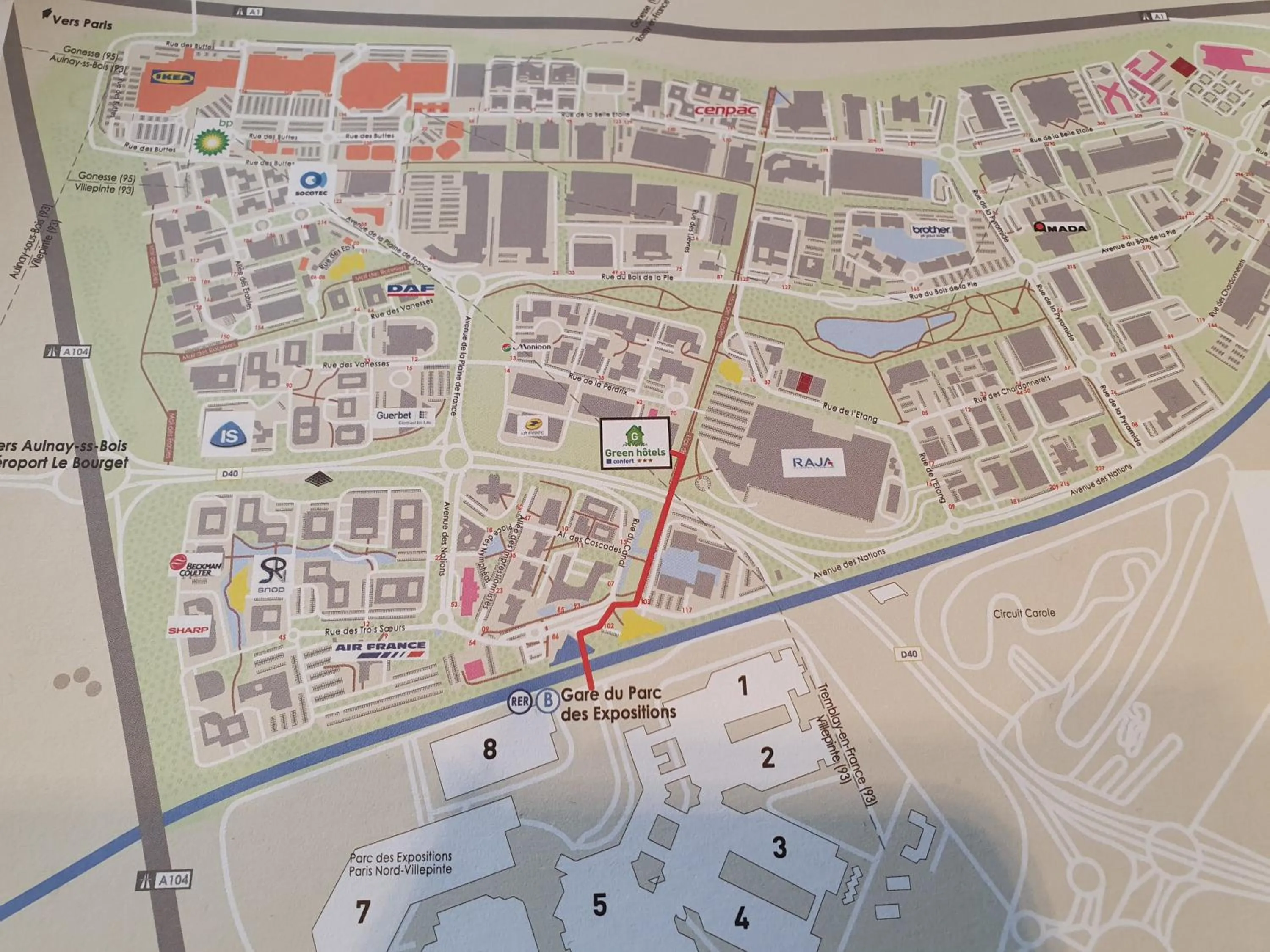 Bird's eye view in Greenhotels Roissy Parc des Expositions