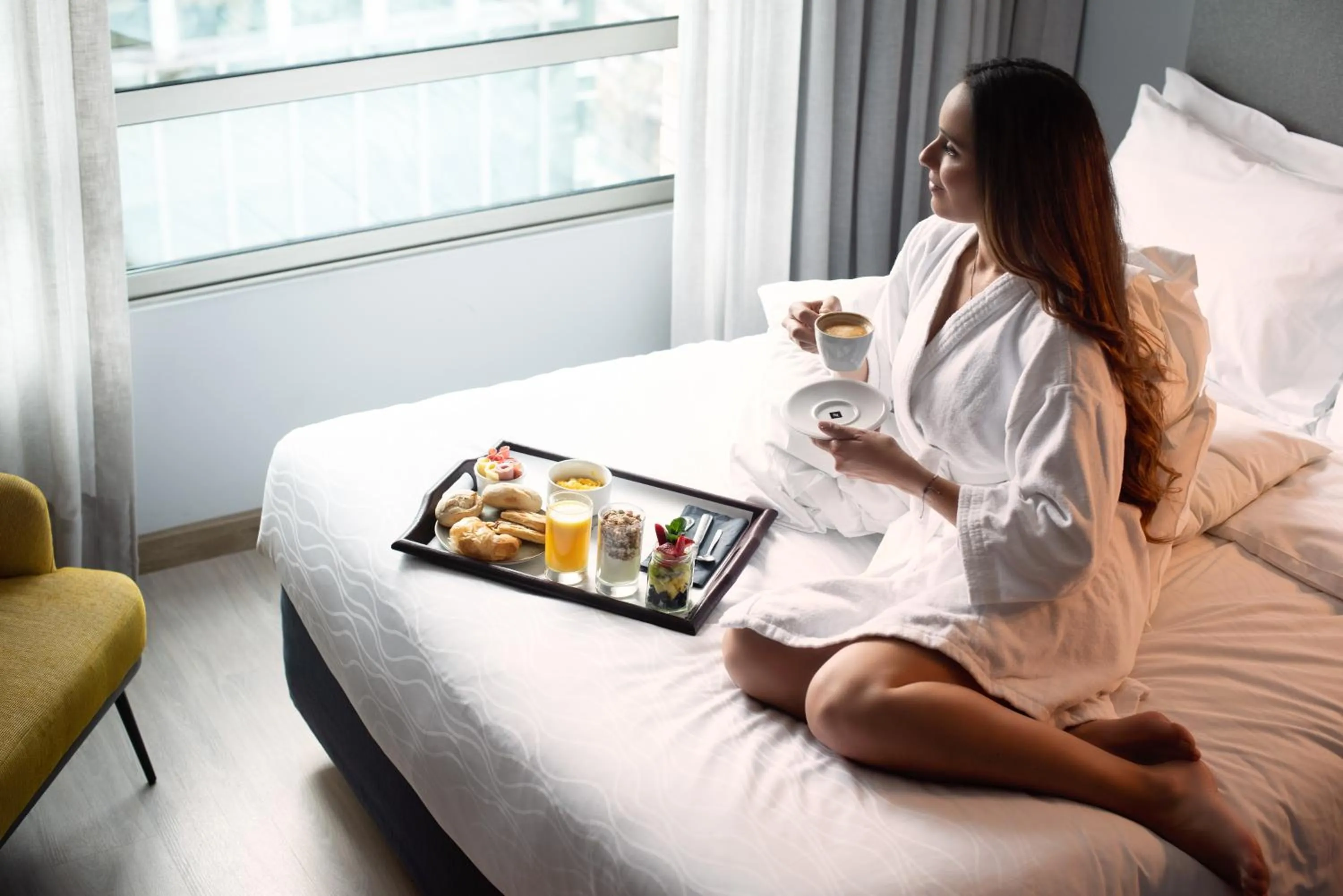 Breakfast, Bed in Novotel Santiago Las Condes