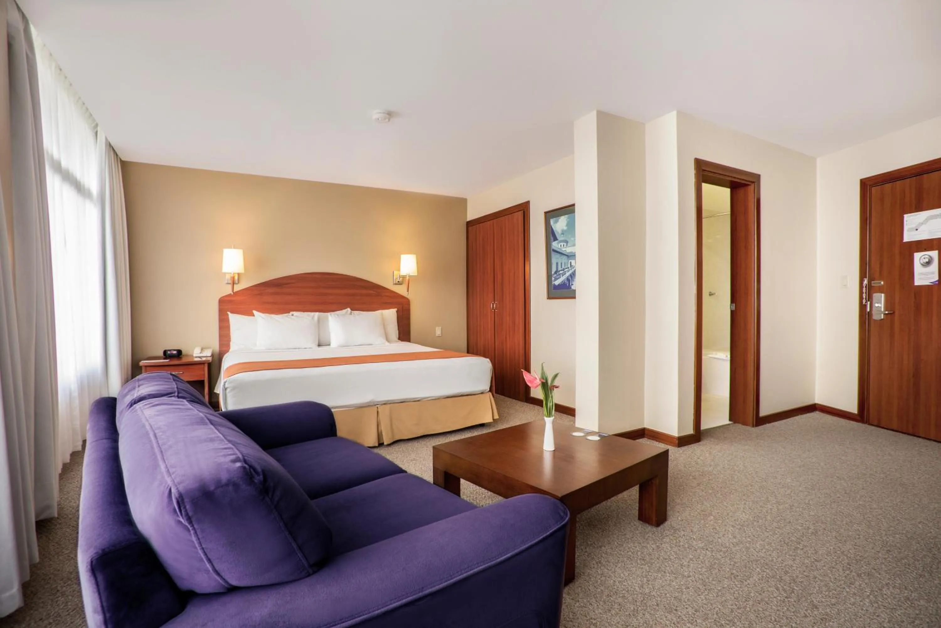 Living room, Bed in Hotel Quito