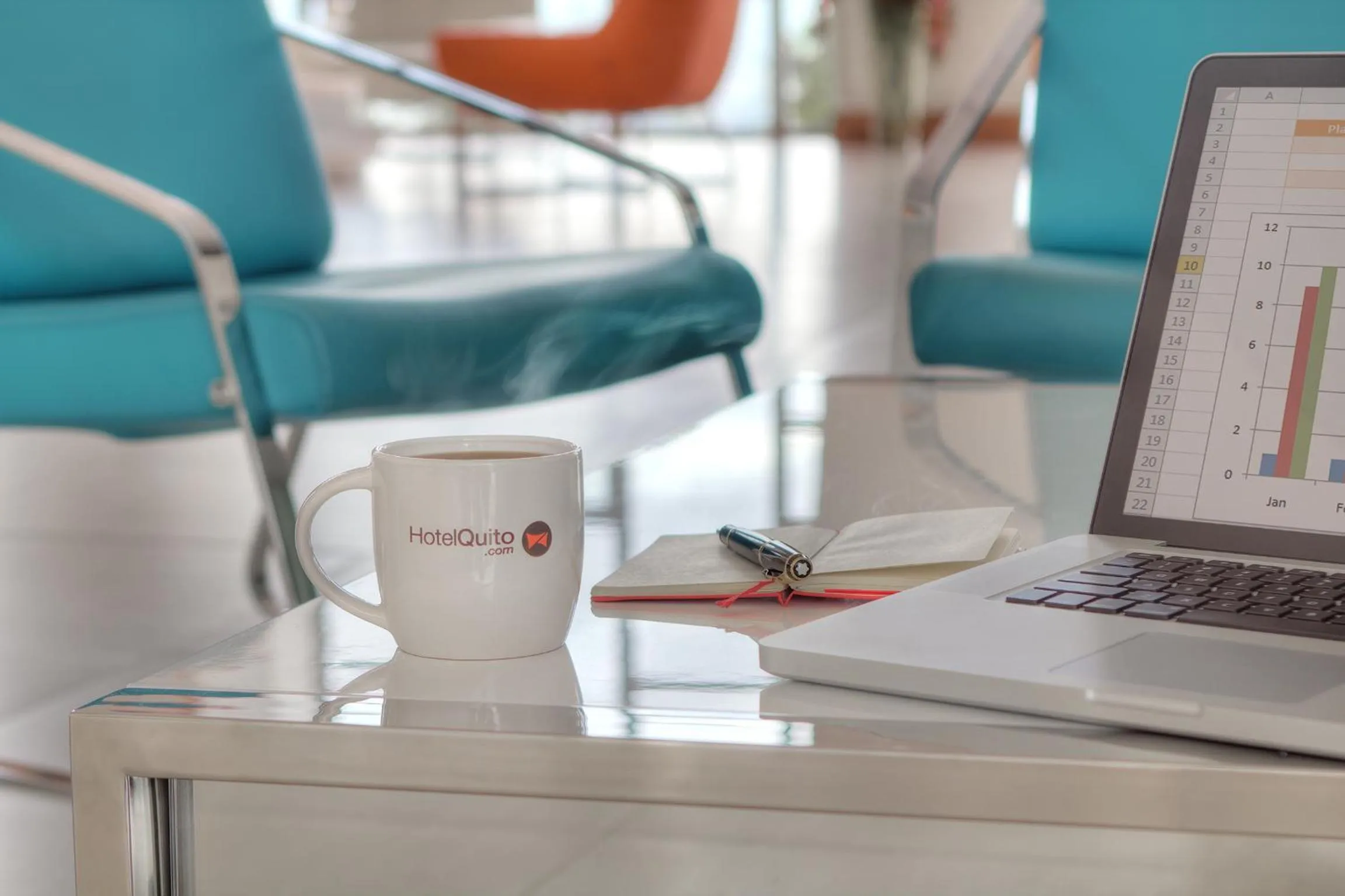 Lobby or reception in Hotel Quito