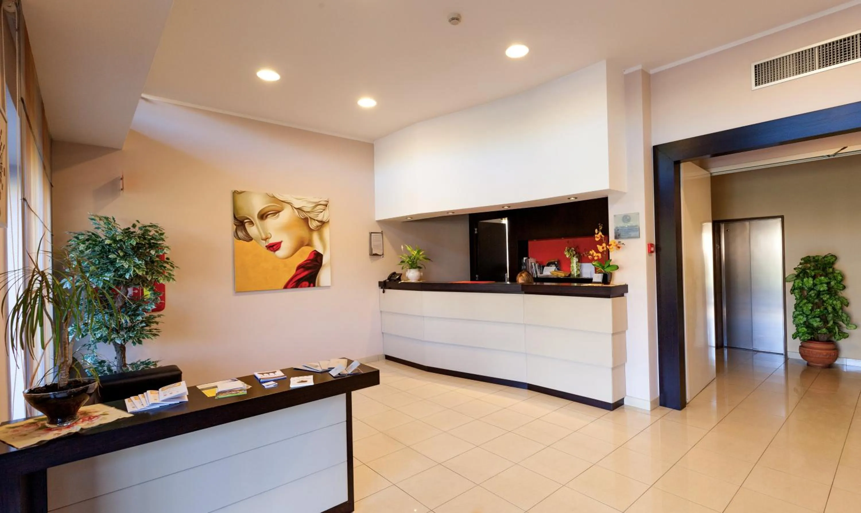 Lobby or reception in Hotel Cavour