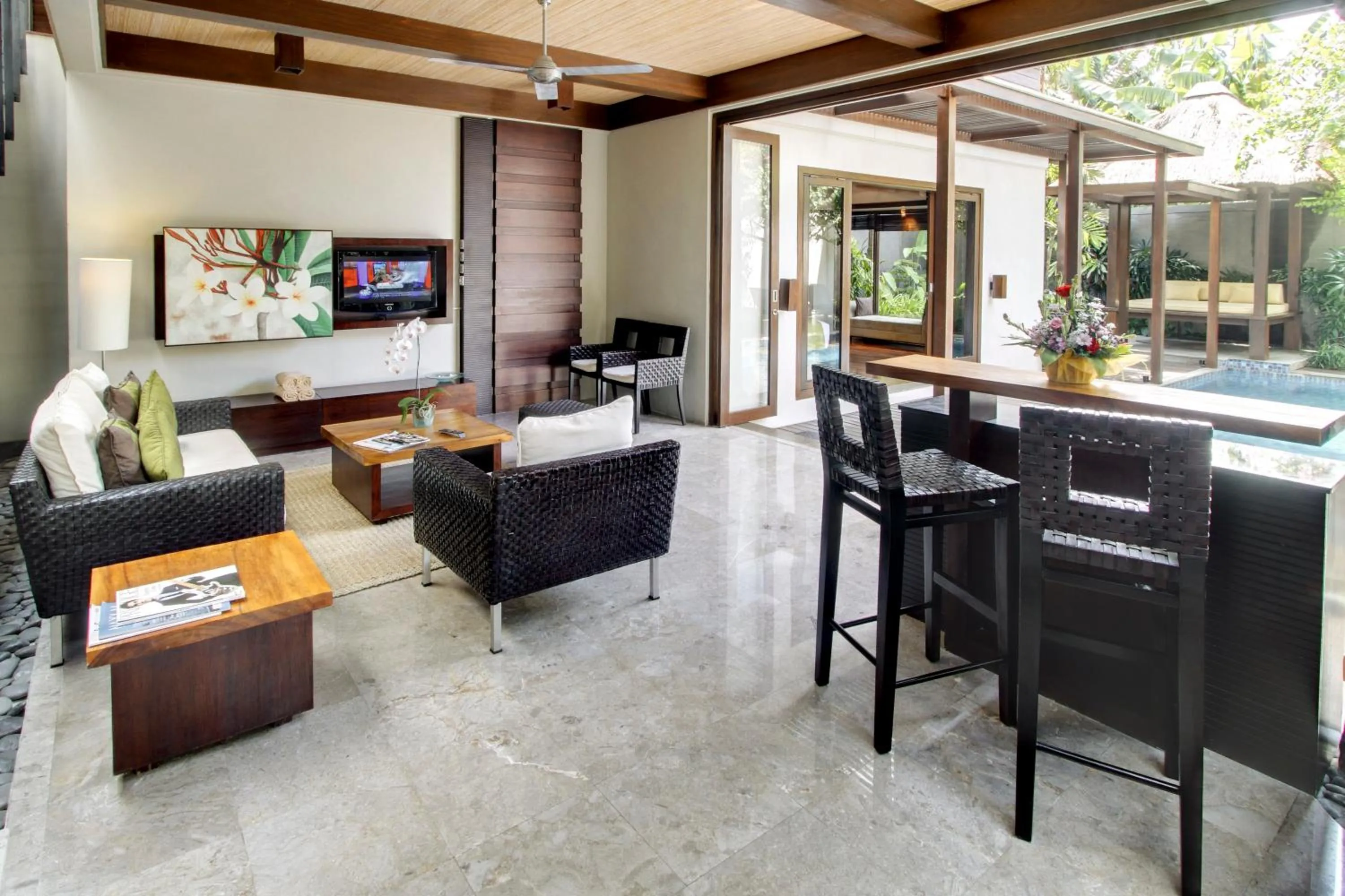 Living room in Le Jardin Villas Seminyak