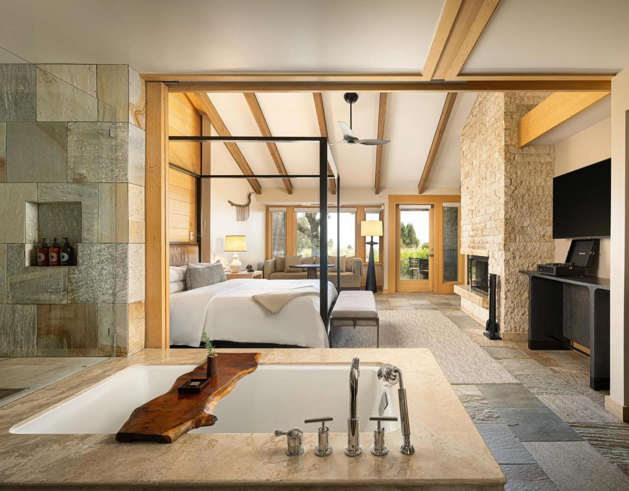 Bed in Alila Ventana Big Sur - Inclusive Resort