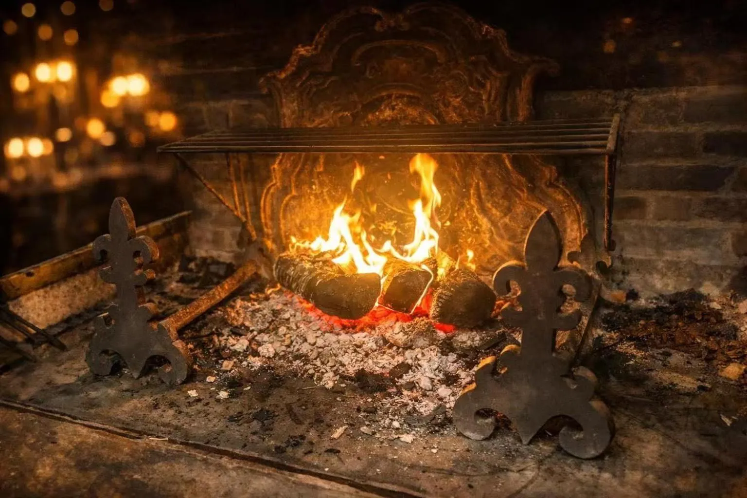 fireplace in Château Corneille