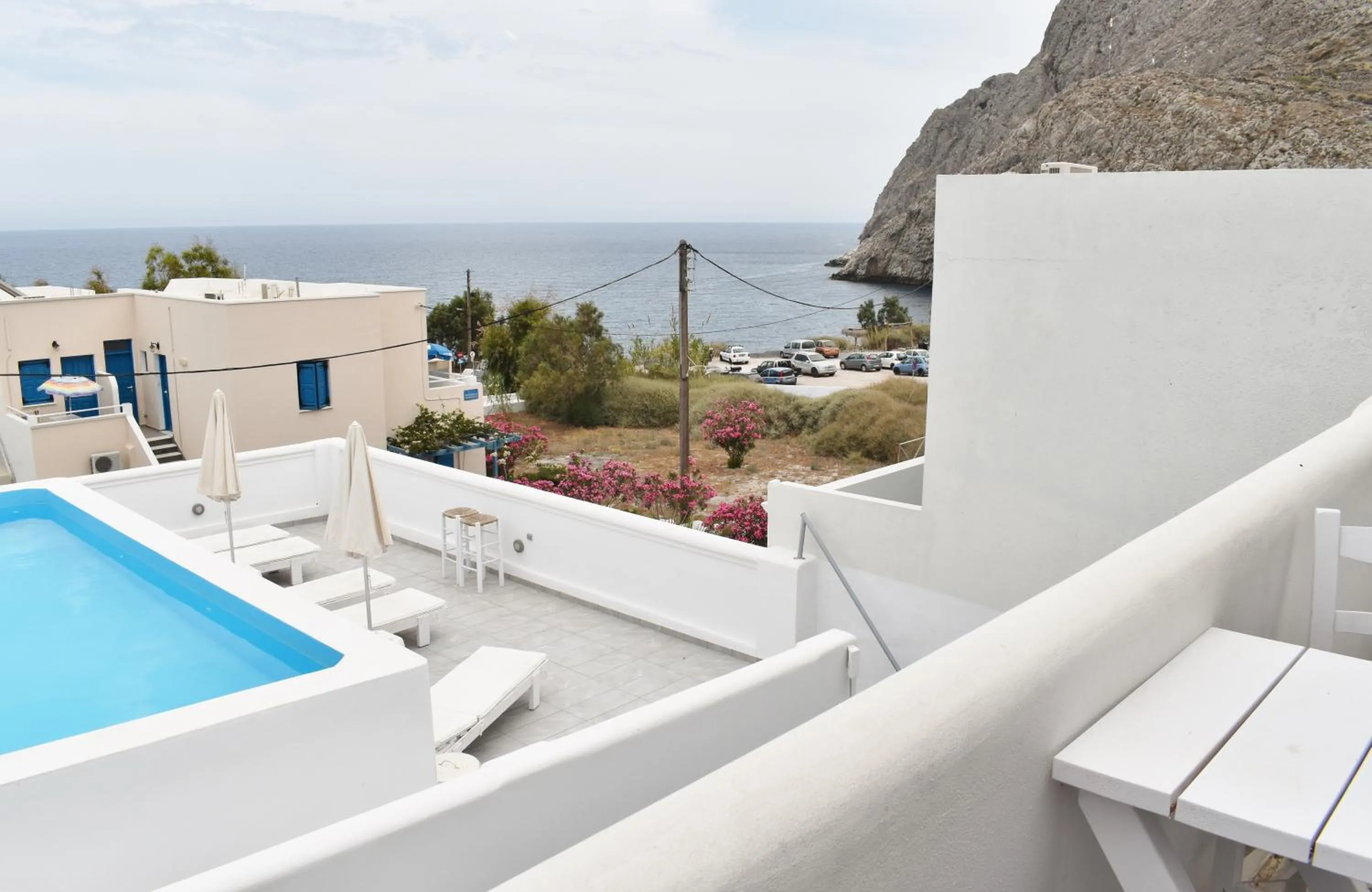 Pool view in Zacharakis Studios