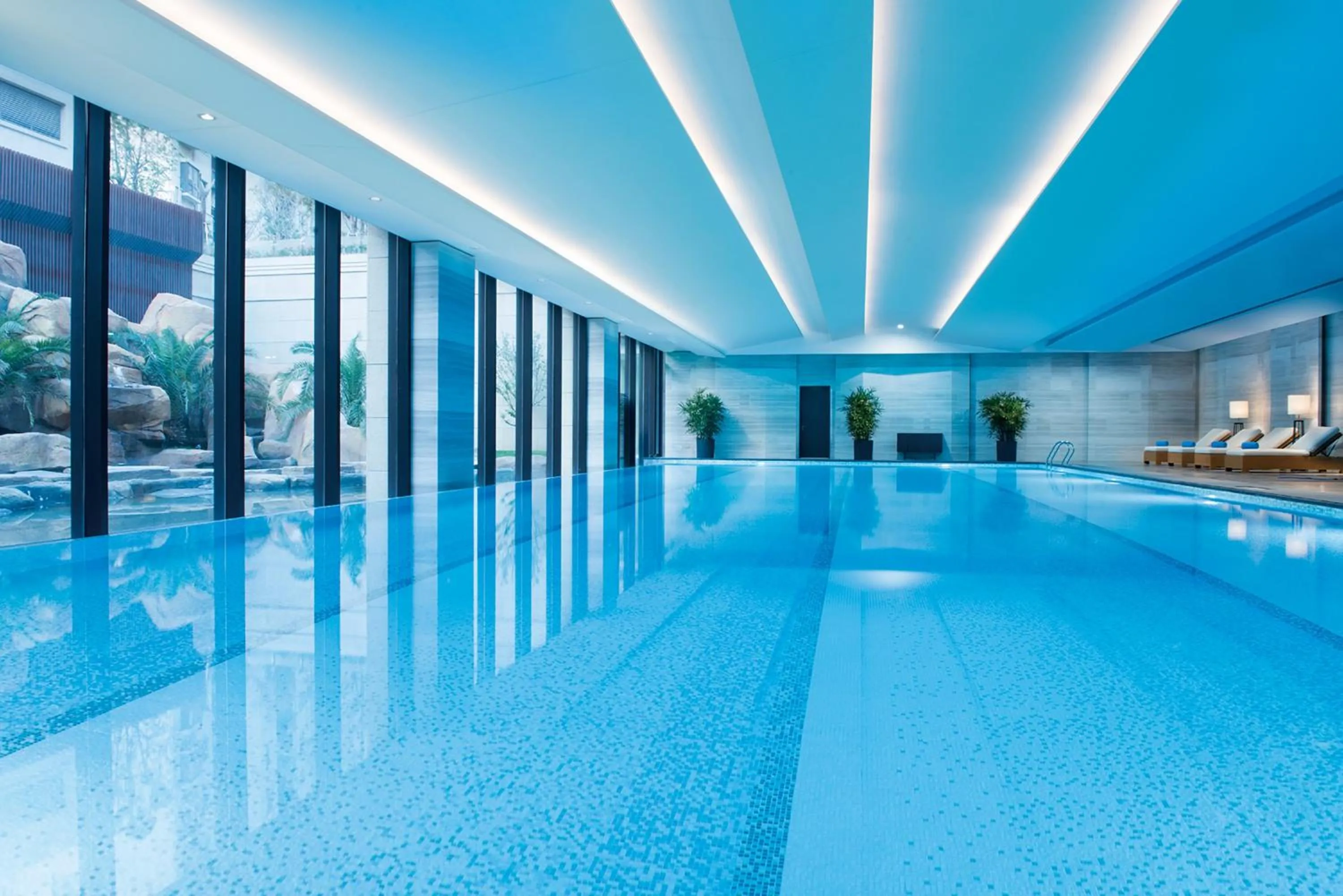 Swimming pool in Crowne Plaza Shanghai Pujiang by IHG